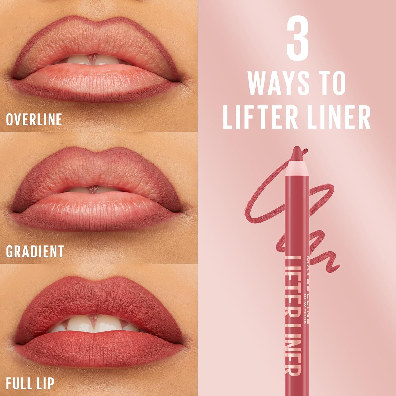 image:imageMaybelline New York Lifter Liner Lipliner fr volle amp pralle Lippen mit LiftingEffekt Cremiger Lippenkonturenstift mit Hyaluronsure Nr 05 On It 13g002 Lets Bounce