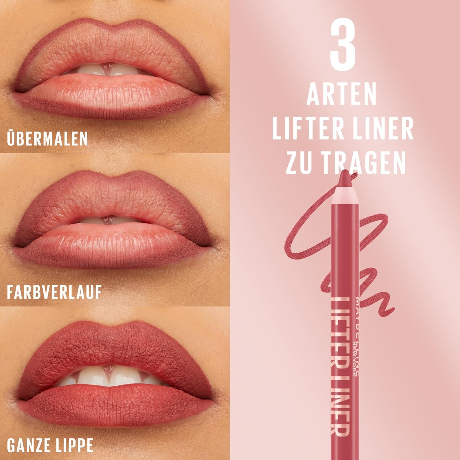 image:imageMaybelline New York Lifter Liner Lipliner fr volle amp pralle Lippen mit LiftingEffekt Cremiger Lippenkonturenstift mit Hyaluronsure Nr 05 On It 13g003 Player