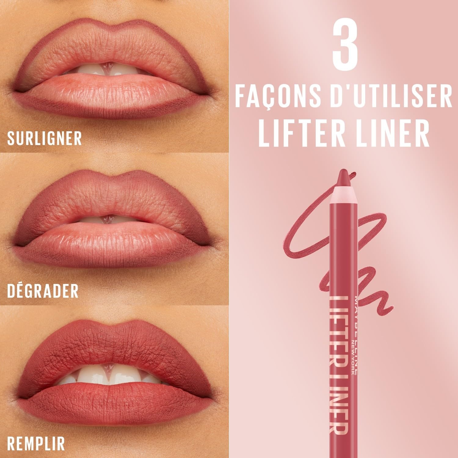 image:imageMaybelline New York Lifter Liner Lipliner fr volle amp pralle Lippen mit LiftingEffekt Cremiger Lippenkonturenstift mit Hyaluronsure Nr 05 On It 13g002 Lets Bounce