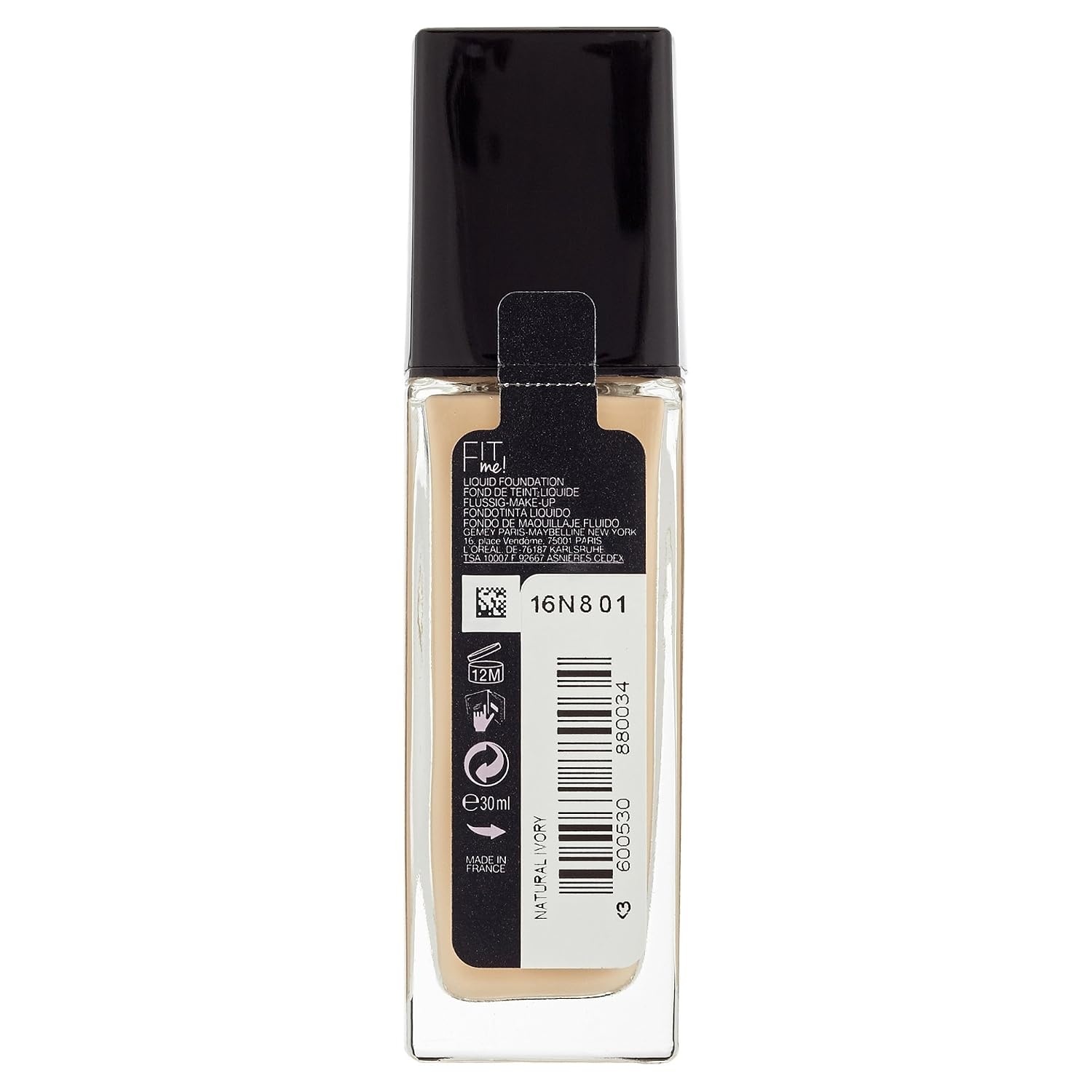 image:imageMaybelline New York Make Up Fit Me Foundation mit LSF18 Fr makellose Haut Alle Hauttypen Nr 110 Porcelain 30 ml105 Light