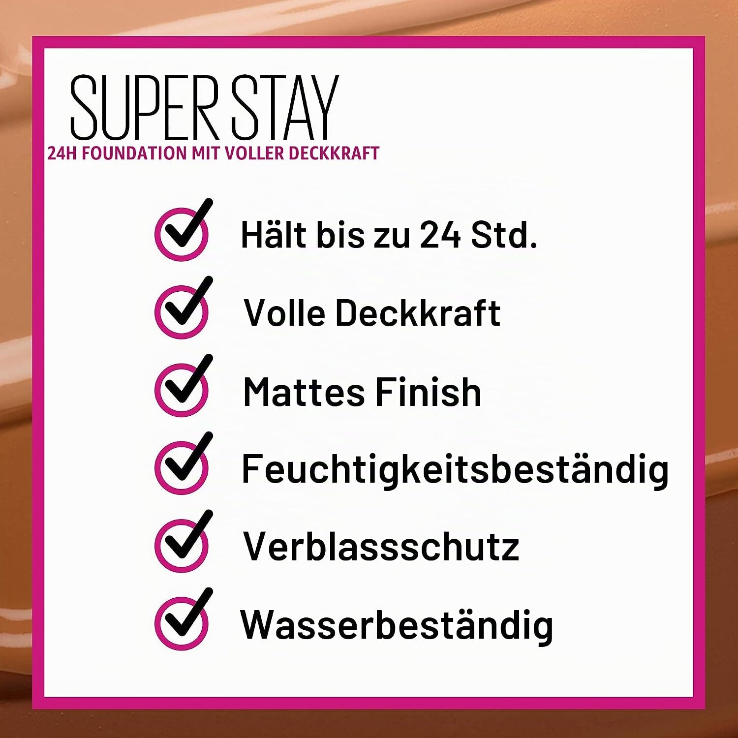 image:imageMaybelline New York Make Up Super Stay 24h MakeUp Flssige langanhaltende Foundation Nr 30 Sand 30 mlNude Beige