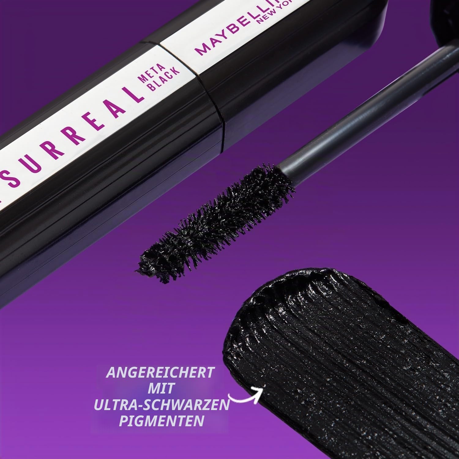 image:imageMaybelline New York Mascara mit Falsche Wimpern Effekt Hybrid Faser Technologie und verlngernder Helix Brste The Falsies Surreal Mascara 10 mlschwarzes