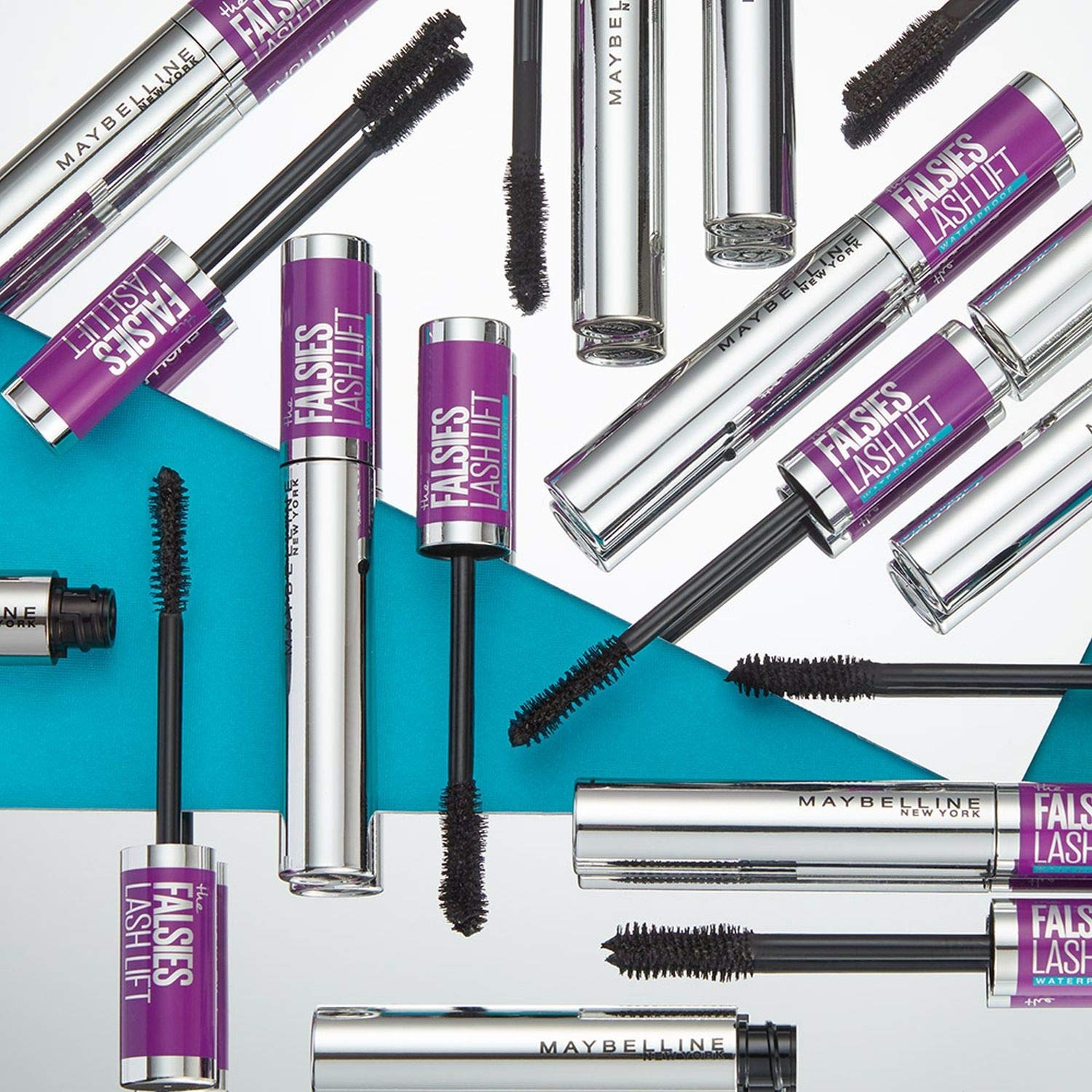 image:imageMaybelline New York Mascara mit FalscheWimpernEffekt Wasserfest Falsies Lash Lift 01 Black 96 ml10 ml 2er Pack