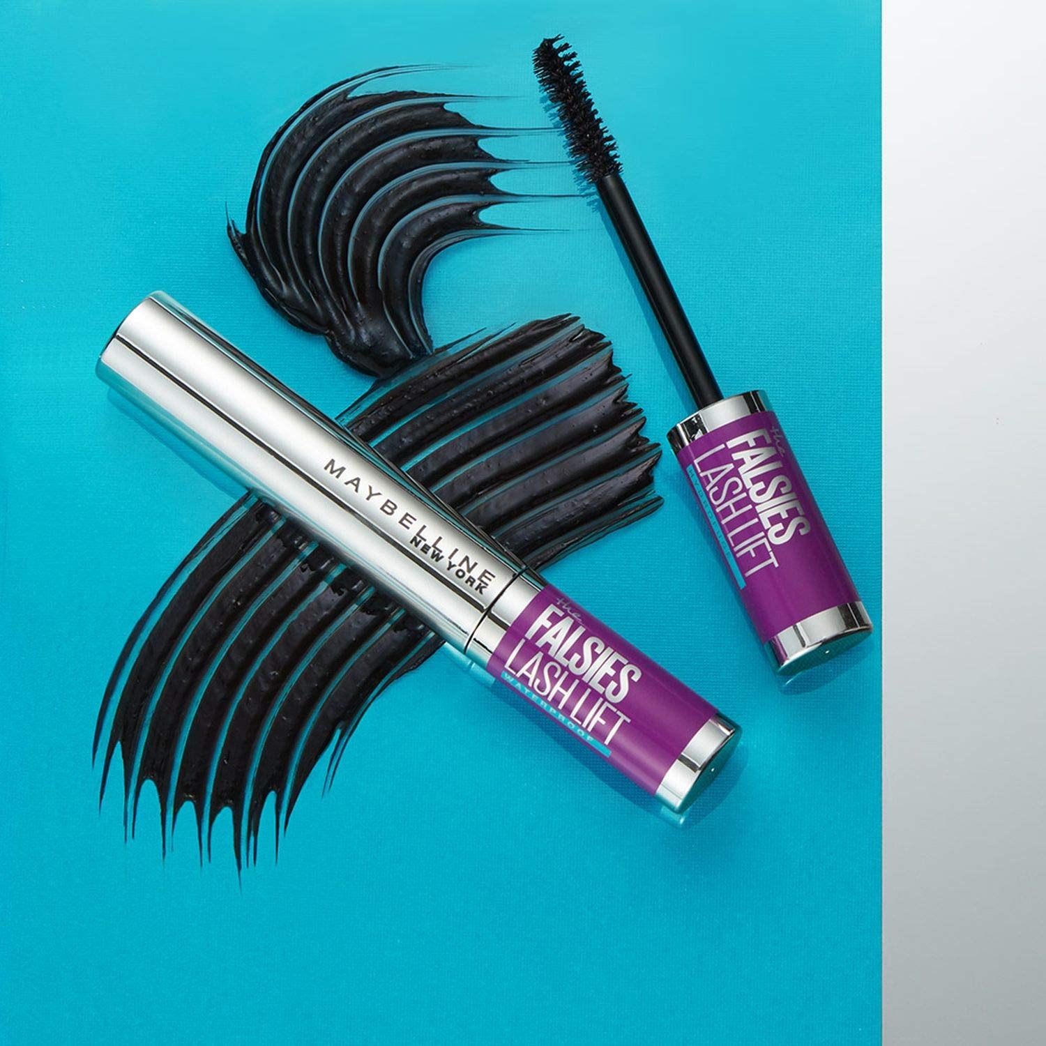 image:imageMaybelline New York Mascara mit FalscheWimpernEffekt Wasserfest Falsies Lash Lift 01 Black 96 ml10 ml 2er Pack