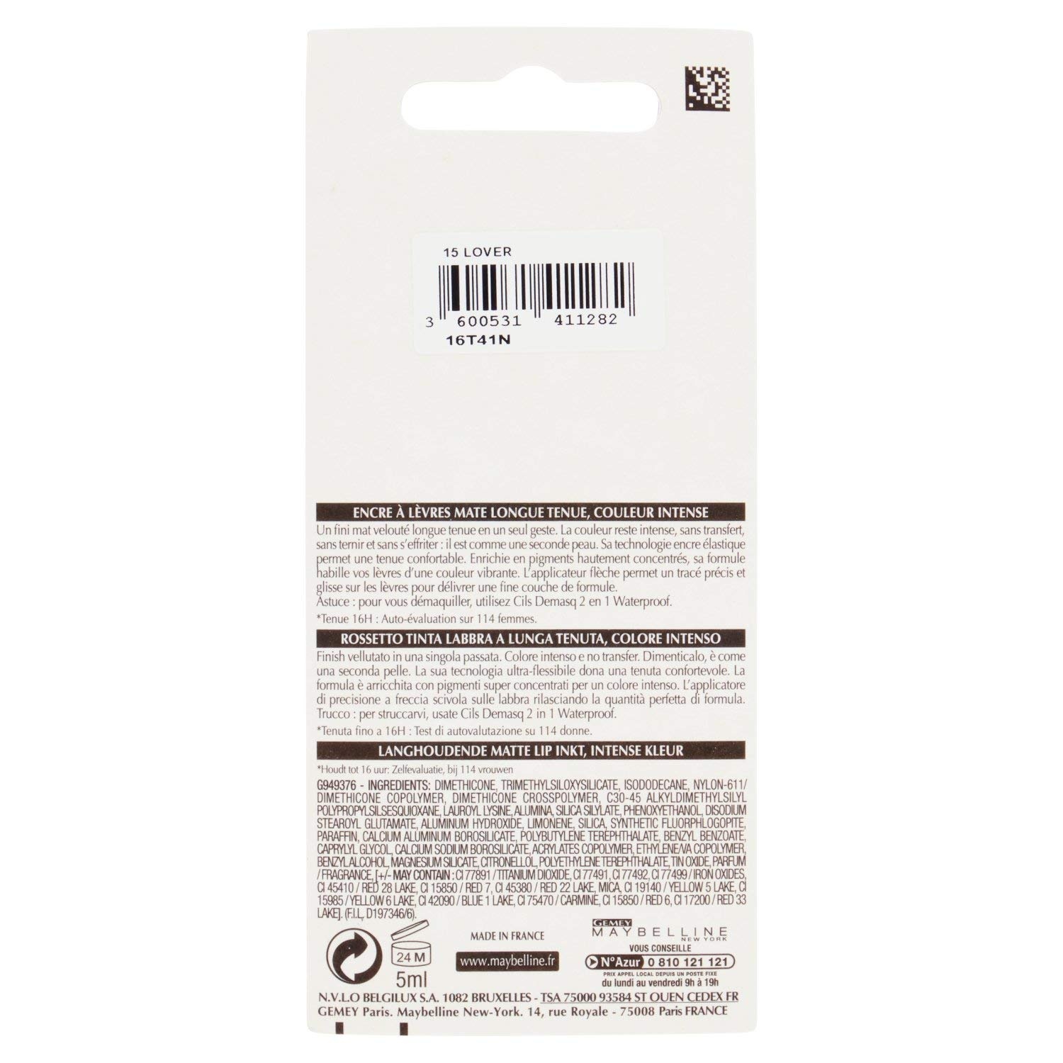 image:imageMaybelline New York Matte Ink Lippenstift Nr 118 Dancer 5 ml015 Lover