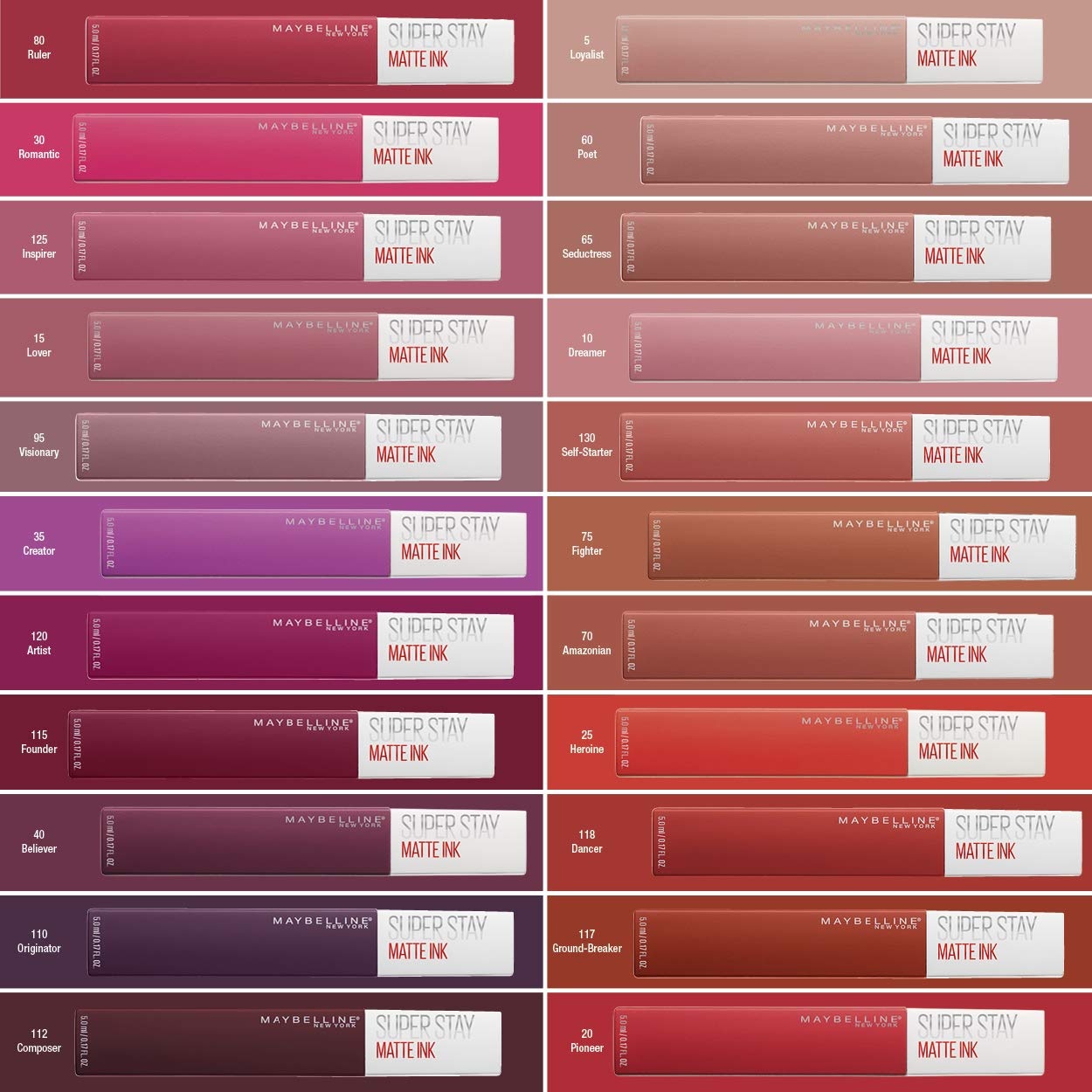 image:imageMaybelline New York Matte Ink Lippenstift Nr 118 Dancer 5 mlNr 120 Artist