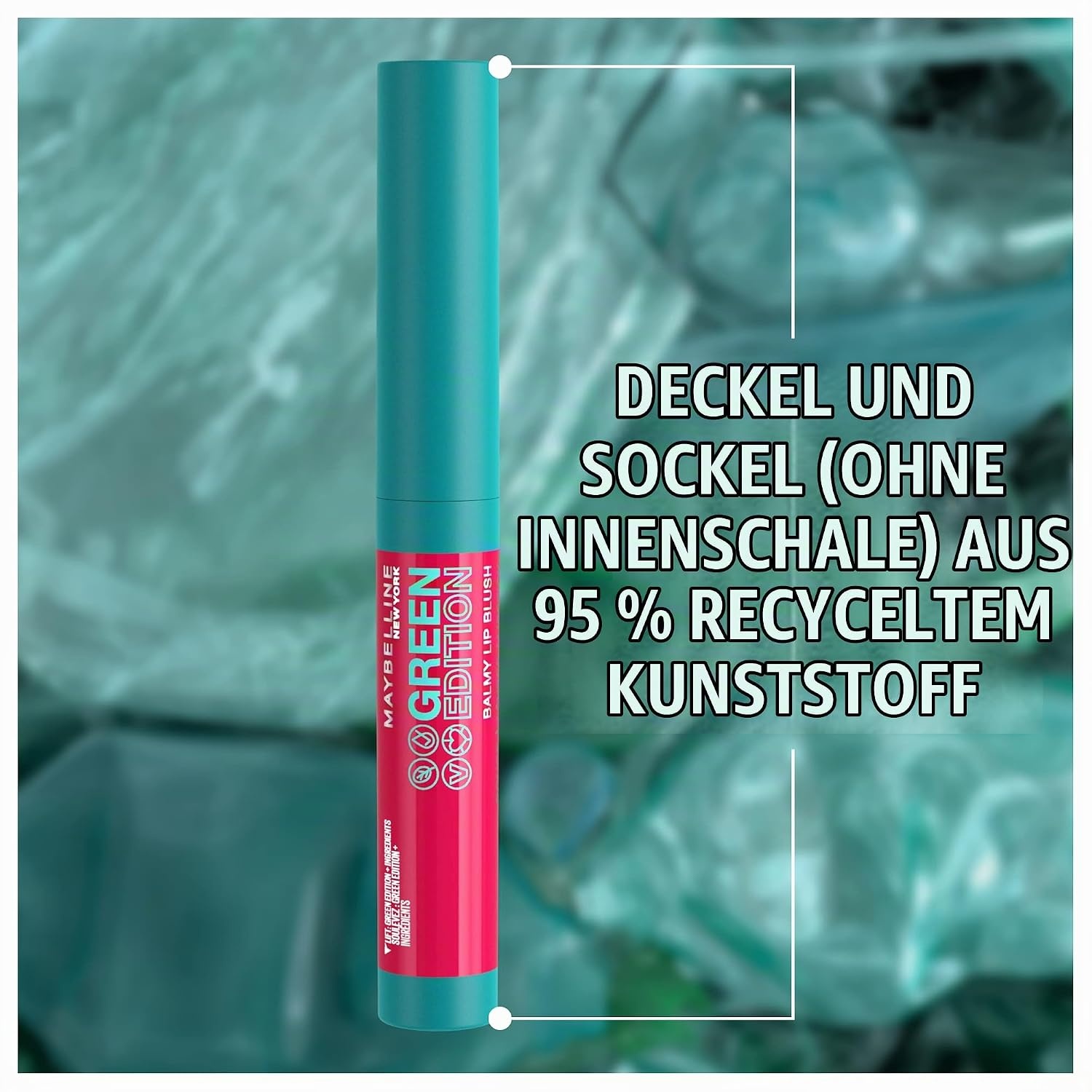image:imageMaybelline New York Pflegender Lippenstift mit glnzendem Finish Vegane Formel mit natrlichen Inhaltsstoffen Green Edition Balmy Lip Blush Nr 009 Lightning 1 StckSandelwood