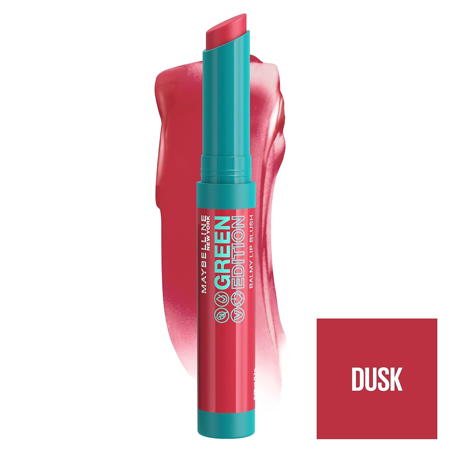 image:imageMaybelline New York Pflegender Lippenstift mit glnzendem Finish Vegane Formel mit natrlichen Inhaltsstoffen Green Edition Balmy Lip Blush Nr 009 Lightning 1 StckDusk