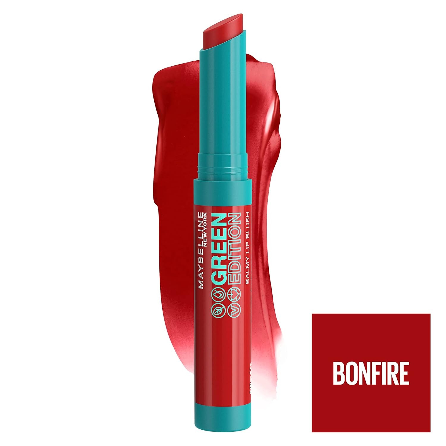 image:imageMaybelline New York Pflegender Lippenstift mit glnzendem Finish Vegane Formel mit natrlichen Inhaltsstoffen Green Edition Balmy Lip Blush Nr 009 Lightning 1 Stck002 Bonfire