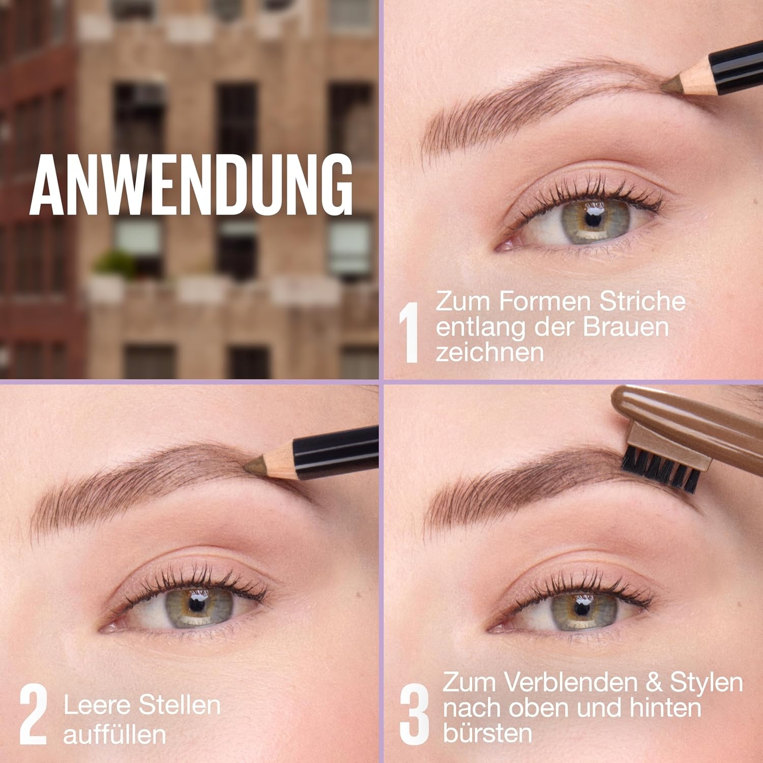 image:imageMaybelline New York Quick Shaper Brow Shaping Pencil Augenbrauenstift fr natrliche Definition amp 24H Halt Wachsformel mit Brstchen zum Auffllen Nr 04 Medium Brown 1 StkMedium Brown
