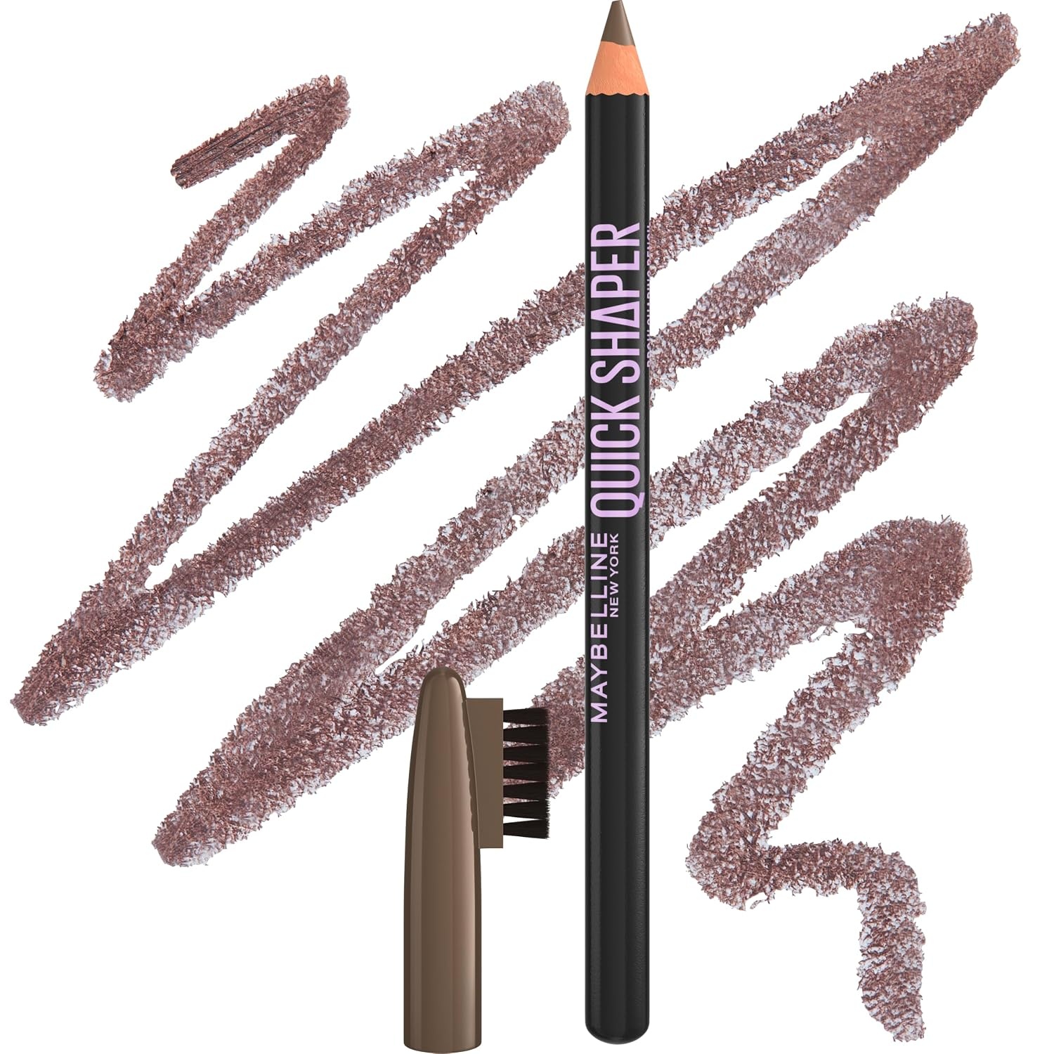 image:imageMaybelline New York Quick Shaper Brow Shaping Pencil Augenbrauenstift fr natrliche Definition amp 24H Halt Wachsformel mit Brstchen zum Auffllen Nr 04 Medium Brown 1 StkMedium Brown