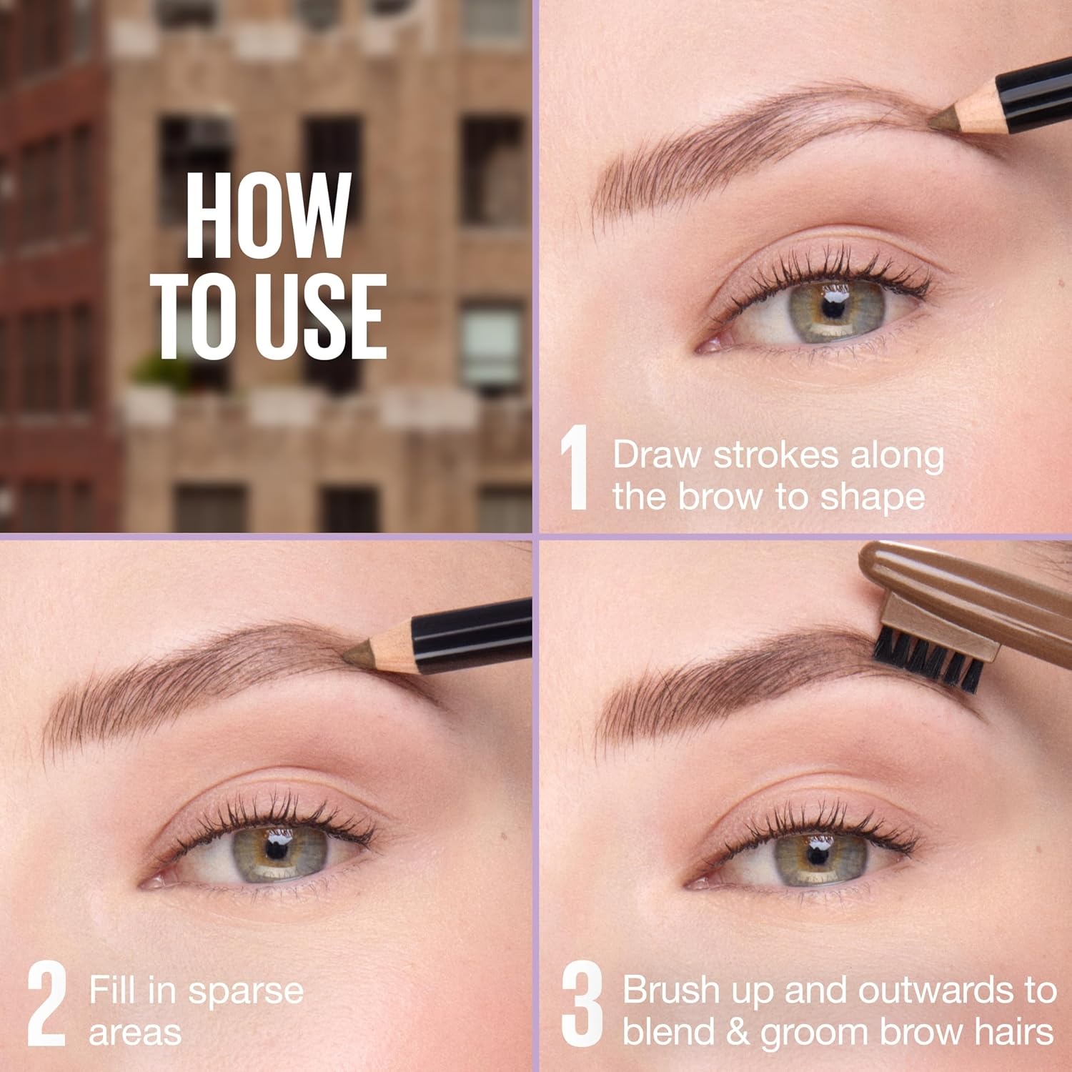 image:imageMaybelline New York Quick Shaper Brow Shaping Pencil Augenbrauenstift fr natrliche Definition amp 24H Halt Wachsformel mit Brstchen zum Auffllen Nr 04 Medium Brown 1 Stk03 Hellbraun