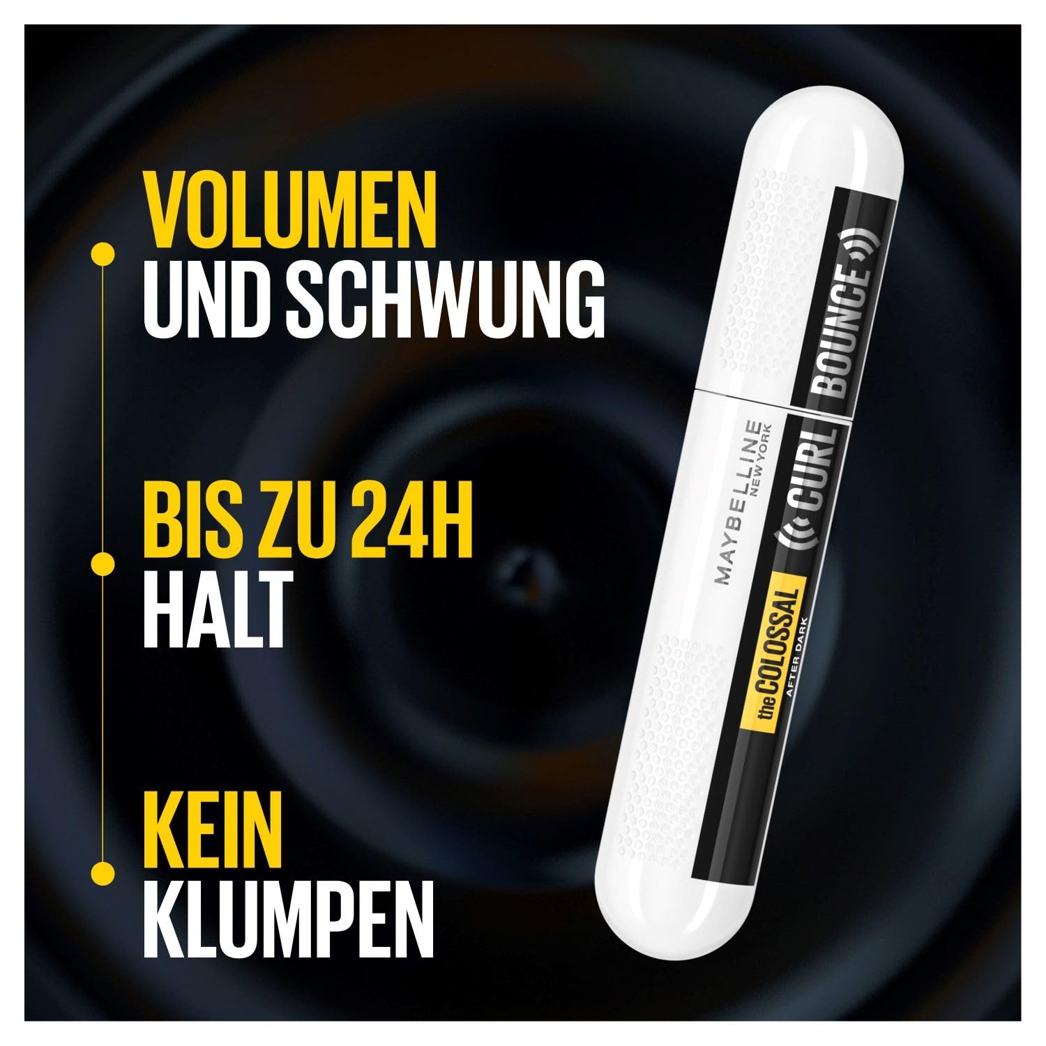 image:imageMaybelline New York Schwarze Wimperntusche fr 24h Schwung und Volumen Mit Memory Curl Formel fr unvergessliches Augen Makeup Colossal Curl Bounce Mascara Very Black 1 x 10 mlAfter Dark