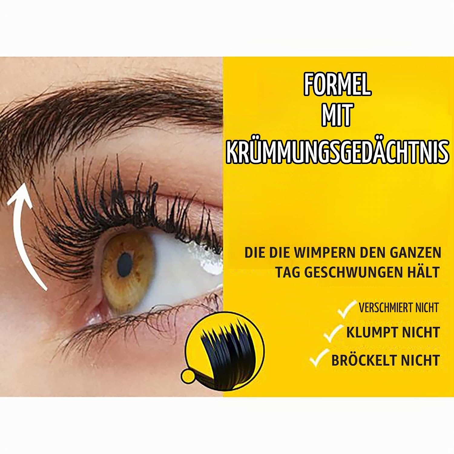 image:imageMaybelline New York Schwarze Wimperntusche fr 24h Schwung und Volumen Mit Memory Curl Formel fr unvergessliches Augen Makeup Colossal Curl Bounce Mascara Very Black 1 x 10 mlVery Black