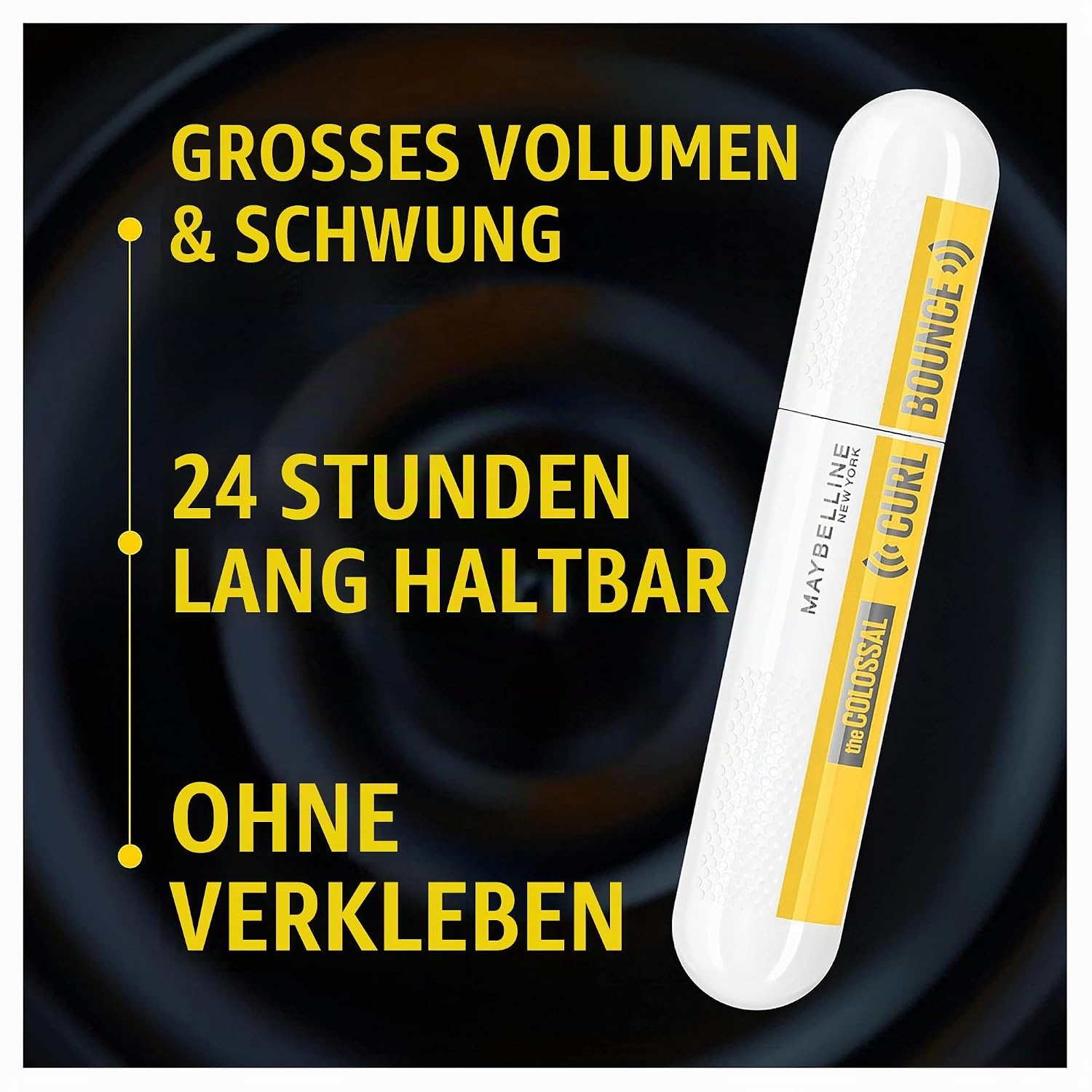 image:imageMaybelline New York Schwarze Wimperntusche fr 24h Schwung und Volumen Mit Memory Curl Formel fr unvergessliches Augen Makeup Colossal Curl Bounce Mascara Very Black 1 x 10 mlVery Black