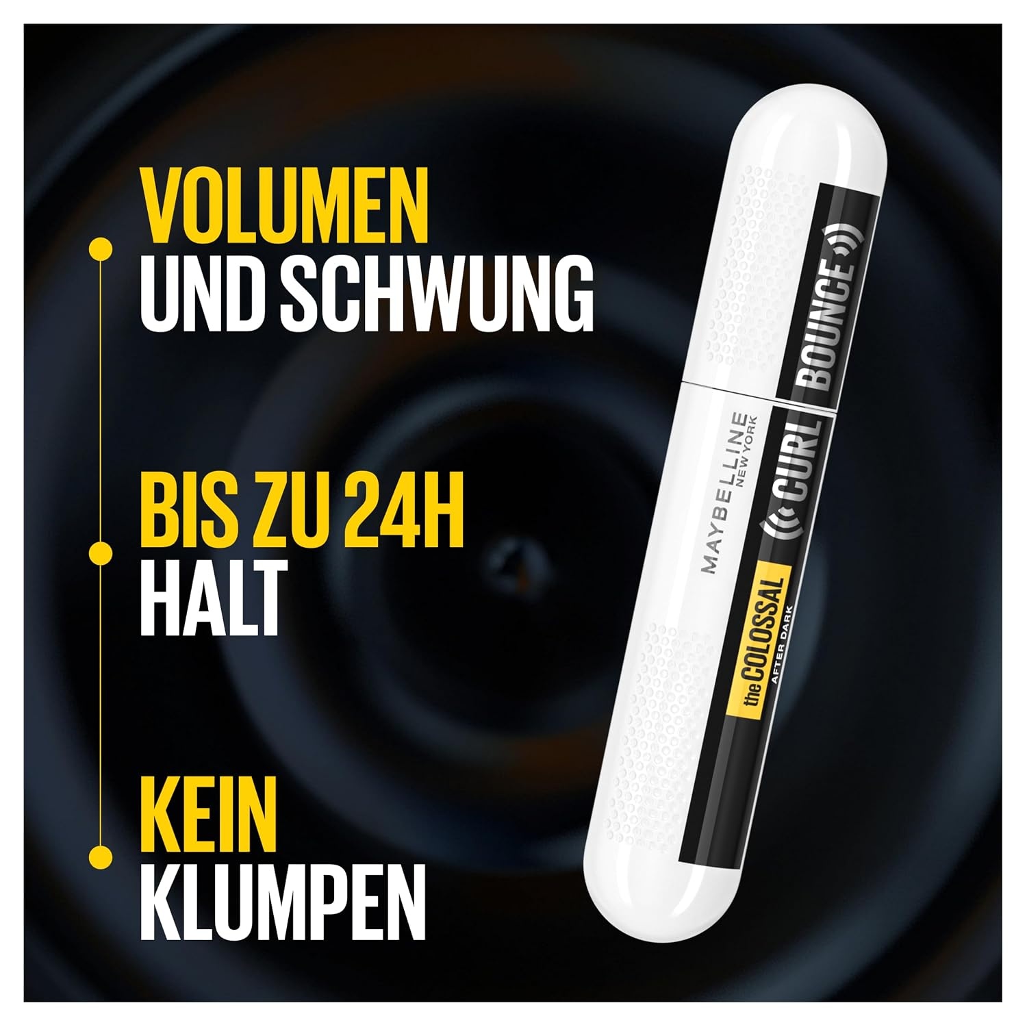 image:imageMaybelline New York Schwarze Wimperntusche fr 24h Schwung und Volumen Mit Memory Curl Formel fr unvergessliches Augen Makeup Colossal Curl Bounce Mascara Very Black 1 x 10 mlAfter Dark