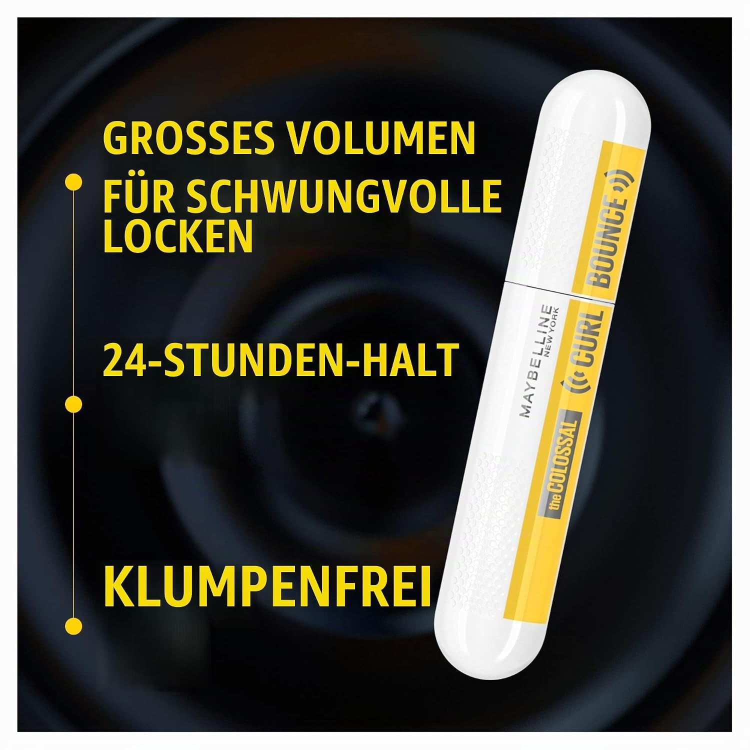 image:imageMaybelline New York Schwarze Wimperntusche fr 24h Schwung und Volumen Mit Memory Curl Formel fr unvergessliches Augen Makeup Colossal Curl Bounce Mascara Very Black 1 x 10 mlsehr schwarz