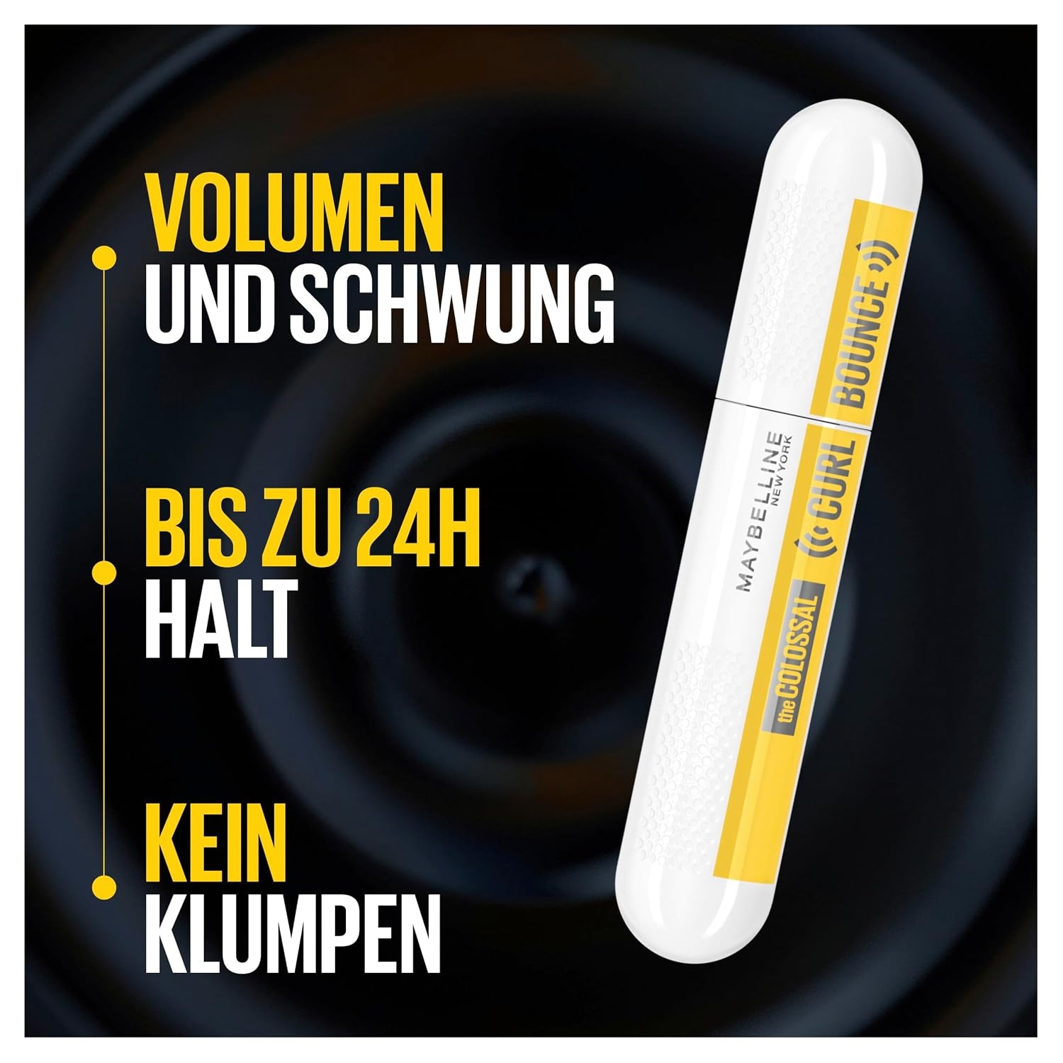 image:imageMaybelline New York Schwarze Wimperntusche fr 24h Schwung und Volumen Mit Memory Curl Formel fr unvergessliches Augen Makeup Colossal Curl Bounce Mascara Very Black 1 x 10 mlVery Black