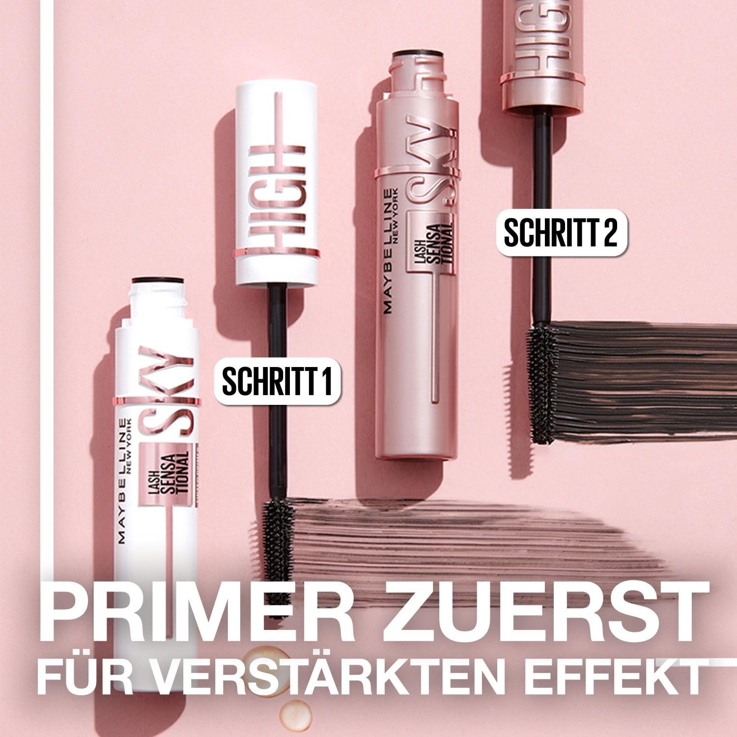 image:imageMaybelline New York Schwarze Wimperntusche fr extrem lange Wimpern Lash Sensational Sky High Mascara im Doppelpack Very Black 2 x 72 mlVery Black