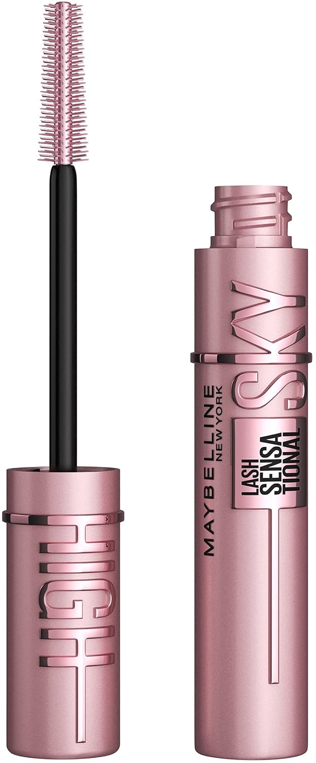 image:imageMaybelline New York Schwarze Wimperntusche fr lange Wimpern Lash Sensational Sky High Mascara Very Black Instant AntiAge Effekt Concealer Lscher Mit MikroLschApplikator Nr 01 Light