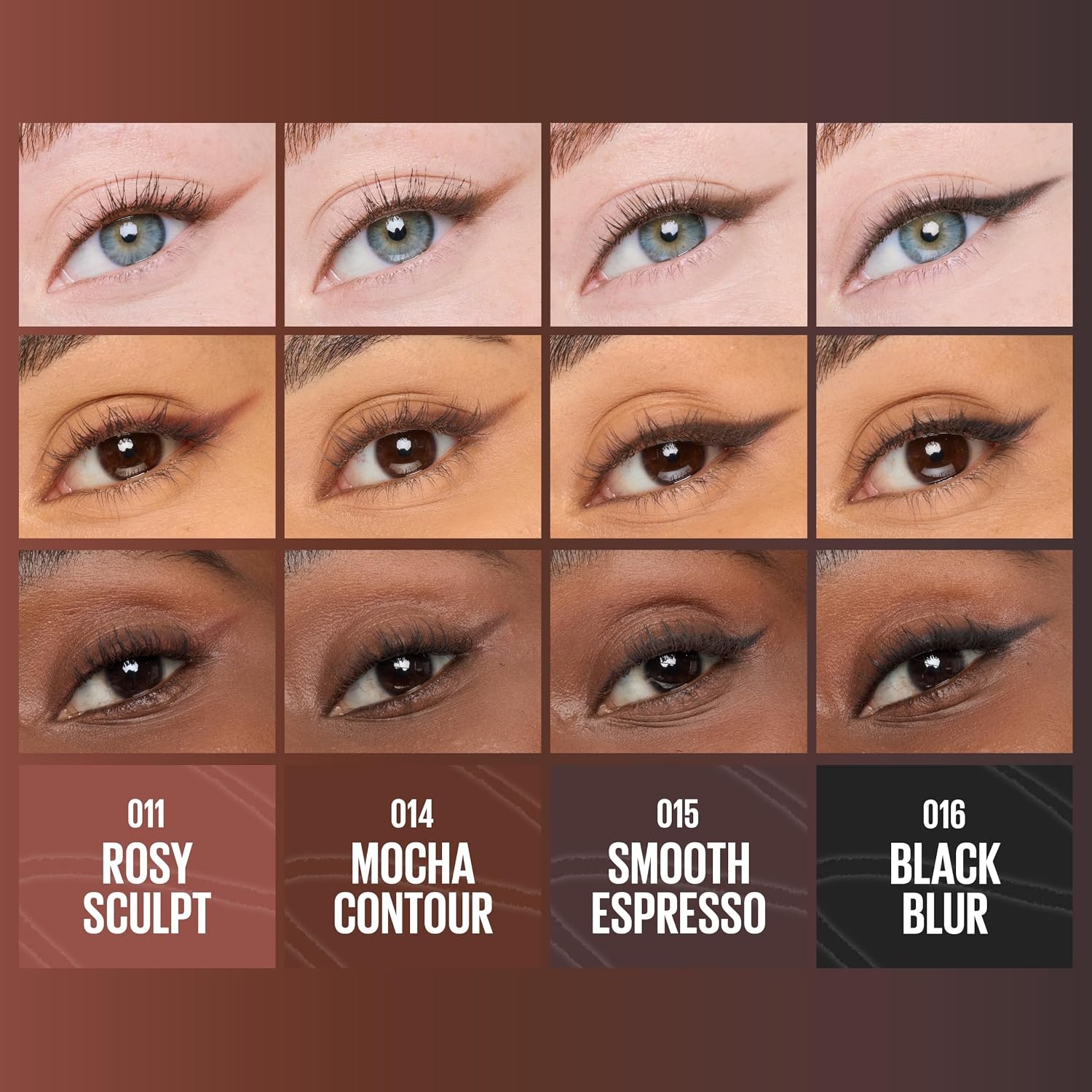 image:imageMaybelline New York Sculpting Stix 2in1 Eyeliner Blendbarer Kajalstift fr przise Linien amp SmokeyEyeLook 24H langer Halt ohne Verschmieren Nuance 016 Black Blur015 Smooth Espresso