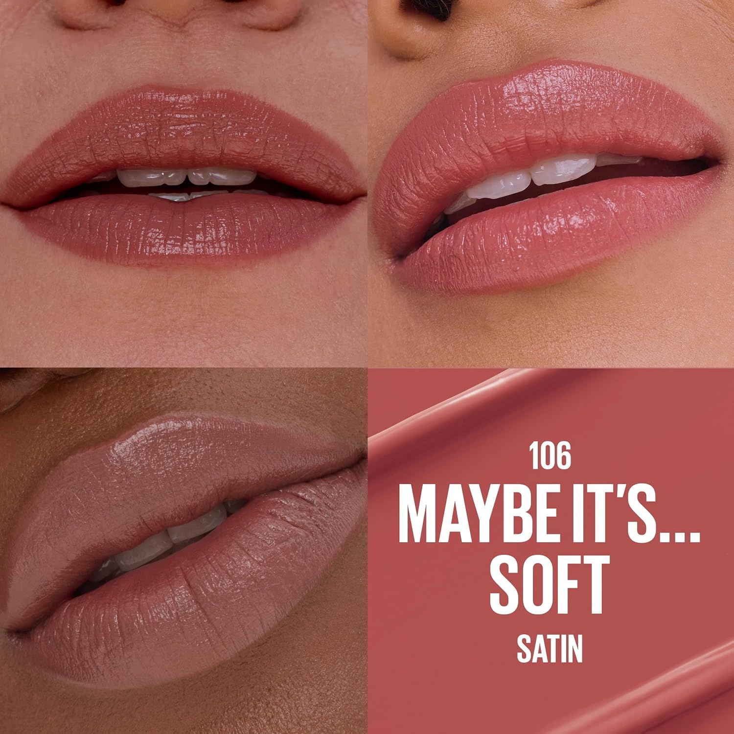 image:imageMaybelline New York Serum Lippenstift Matte Pflegender Lippenstift fr 8H Feuchtigkeit mit Hyaluronsure amp len Weiches MattFinish amp Satte Farbe Nr 002 Maybe Its 45g106 Maybe Its Soft