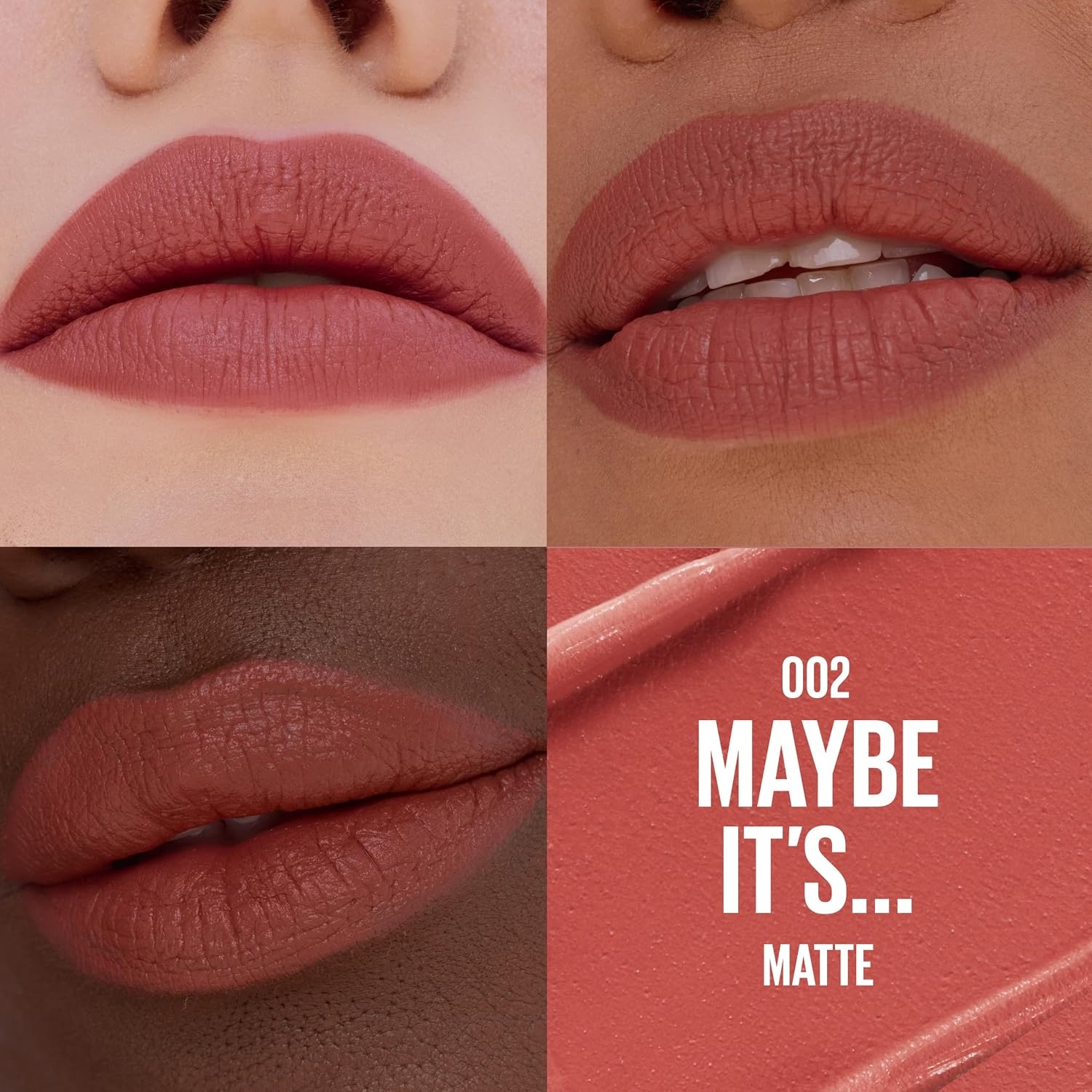 image:imageMaybelline New York Serum Lippenstift Matte Pflegender Lippenstift fr 8H Feuchtigkeit mit Hyaluronsure amp len Weiches MattFinish amp Satte Farbe Nr 002 Maybe Its 45g002 Maybe Its