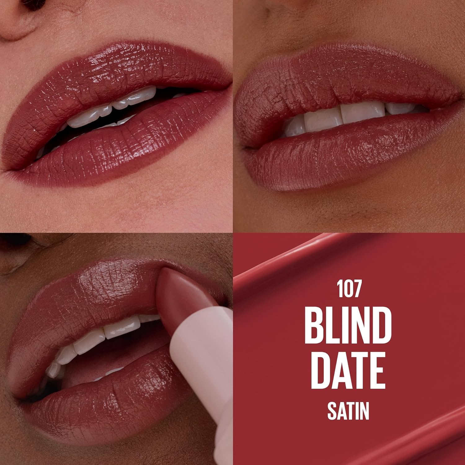 image:imageMaybelline New York Serum Lippenstift Matte Pflegender Lippenstift fr 8H Feuchtigkeit mit Hyaluronsure amp len Weiches MattFinish amp Satte Farbe Nr 002 Maybe Its 45g107 Blind Date