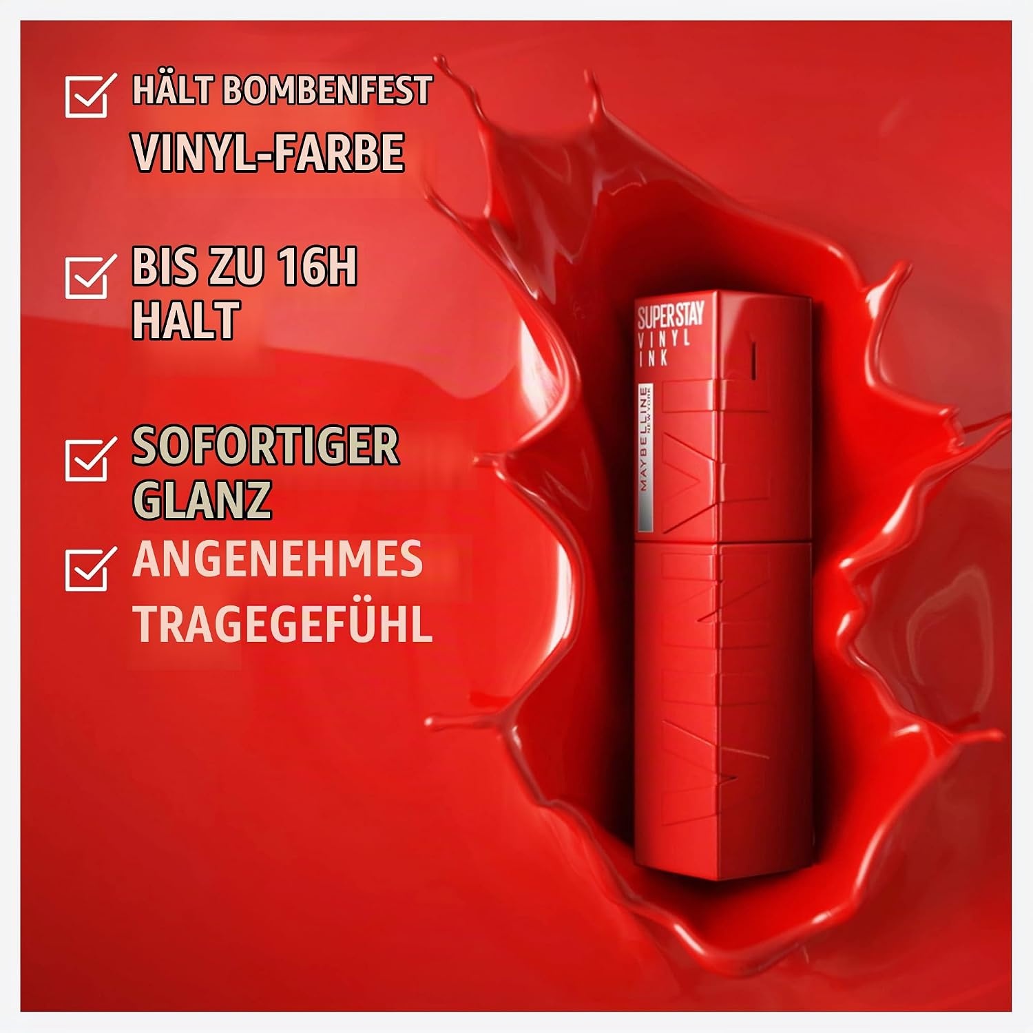 image:imageMaybelline New York Vinyl Ink Lippenstift Nr 25 RedHot 42 ml50 WICKED