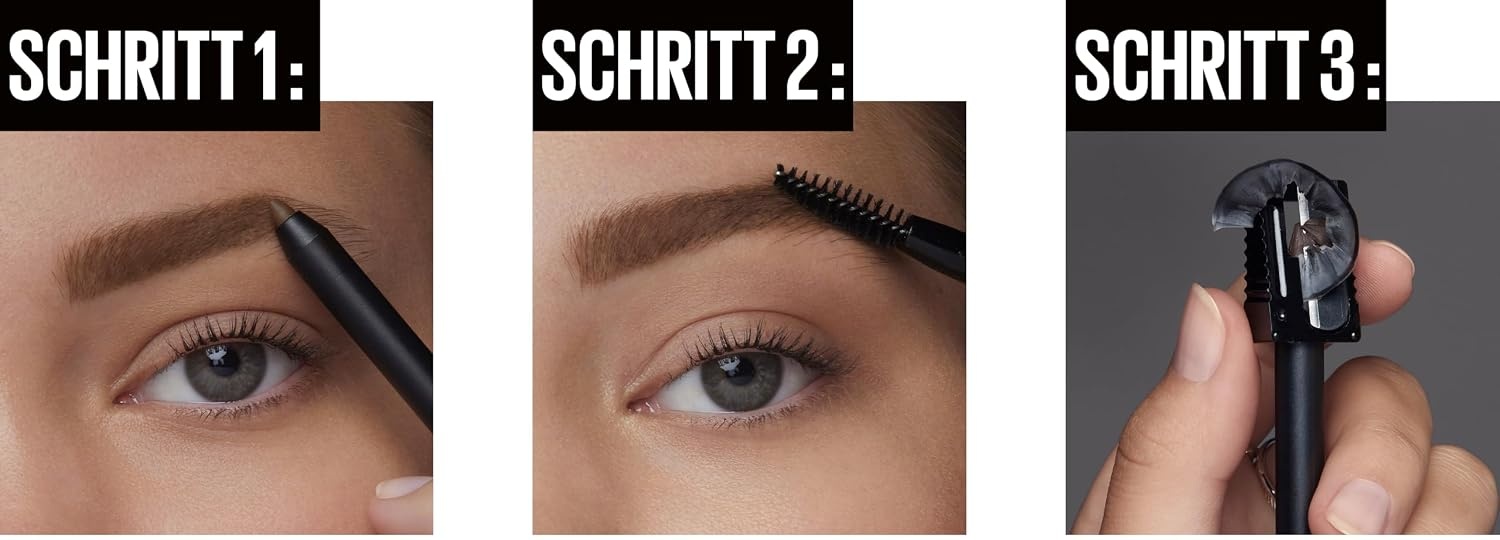 image:imageMaybelline New York Wasserfester Augenbrauenstift mit Brste 36h Halt Natrliche Farben Tattoo Brow 36H Farbe Nr 3 Soft Brown Braun 1 StckMittelbraun
