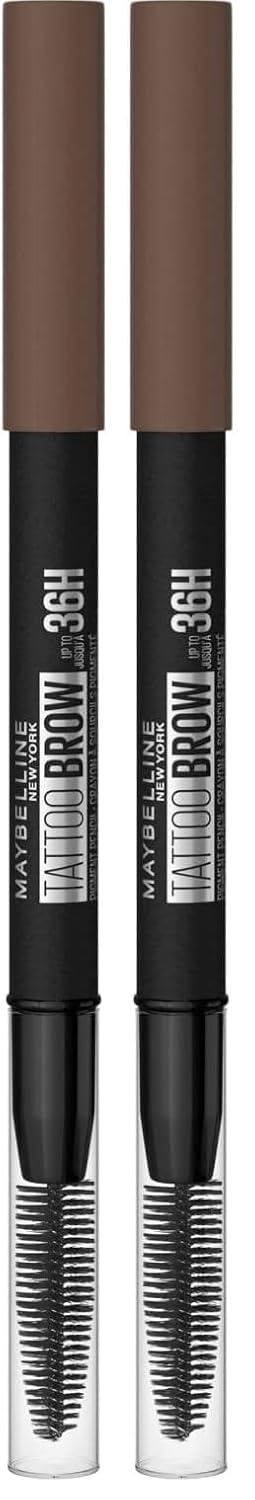 image:imageMaybelline New York Wasserfester Augenbrauenstift mit Brste 36h Halt Natrliche Farben Tattoo Brow 36H Farbe Nr 3 Soft Brown Braun 1 StckMittelbraun