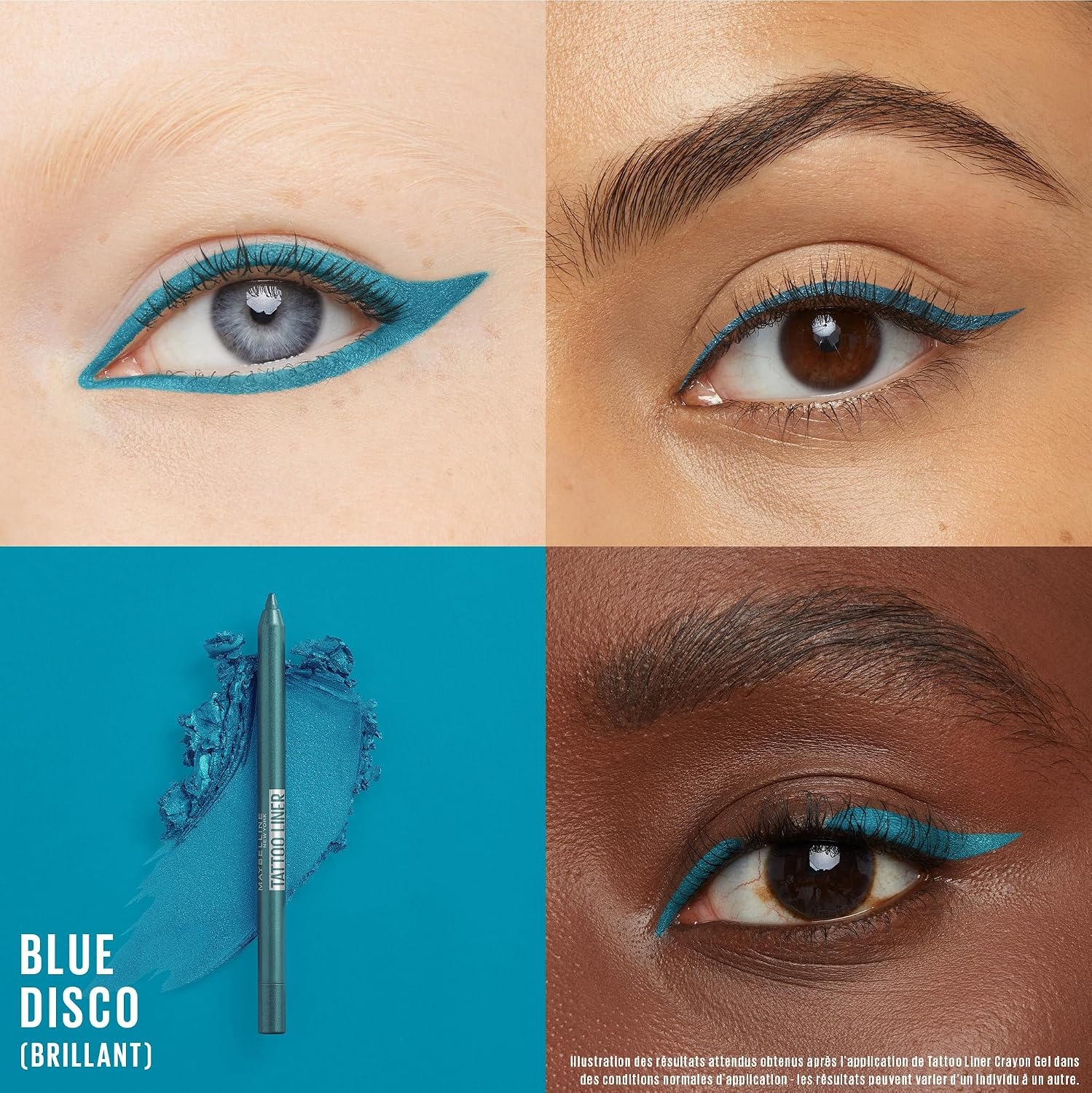 image:imageMaybelline New York Wasserfester Eyeliner mit wischfester farbintensiver GelTextur Tattoo Liner Gel Pencil Nr 814 Blue Disco Blau 1 Stck13 g 2er Pack
