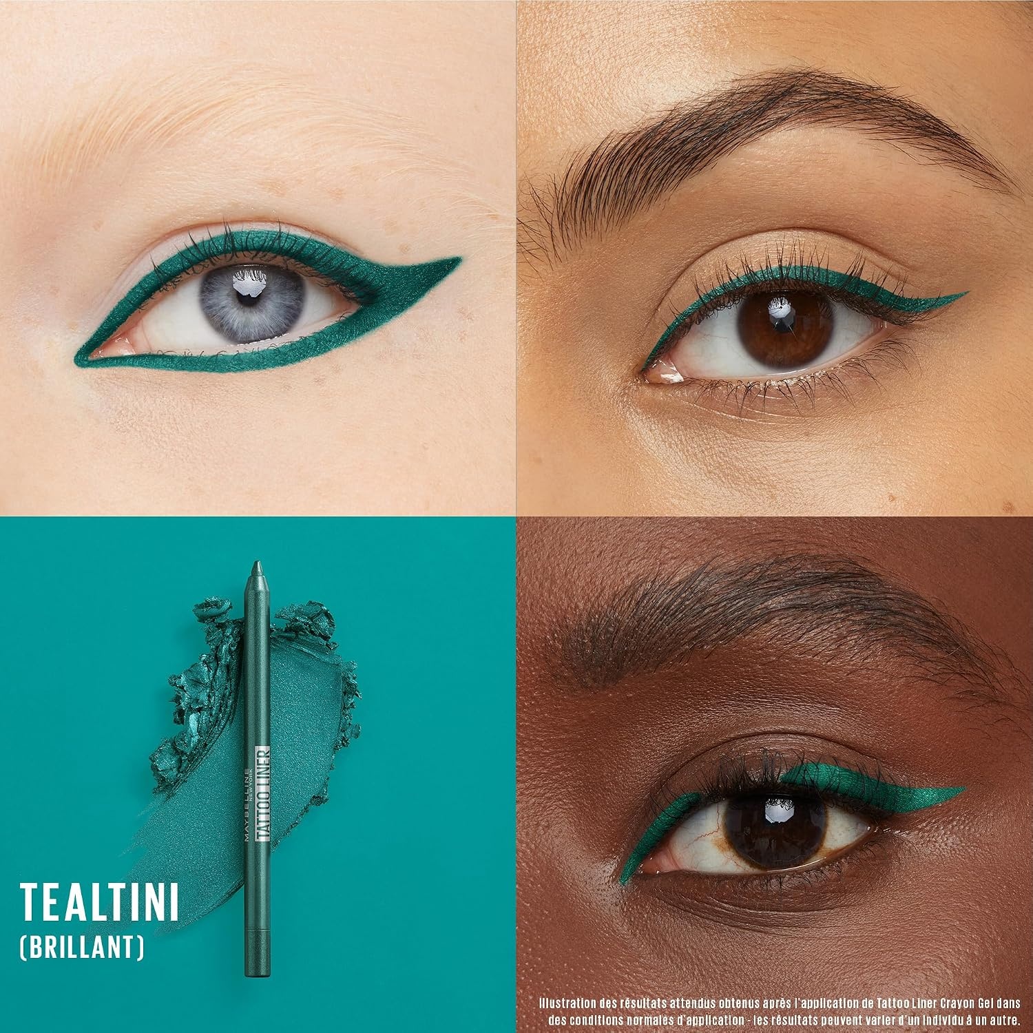 image:imageMaybelline New York Wasserfester Eyeliner mit wischfester farbintensiver GelTextur Tattoo Liner Gel Pencil Nr 815 Tealtini Grn 1 StckGreen