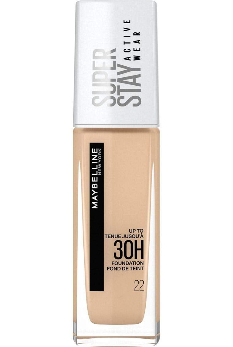 image:imageMaybelline New York Wasserfestes Make up Foundation mit hoher Deckkraft Langanhaltendes GesichtsMakeup fr helle Hauttypen Super Stay Active Wear Farbe Nr 10 Ivory Hell 1 x 30 mlNr 22 Light Bisque