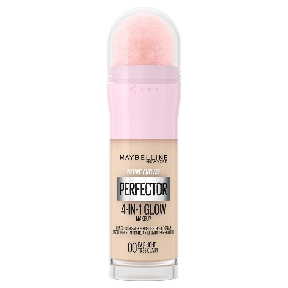 image:imageMaybelline New York 4in1 Make Up mit Concealer BB Cream Highlighter und Primer fr einen perfekten Teint Foundation mit leichter Deckkraft Instant Perfector Glow Nr 01 Light 20 mlklar