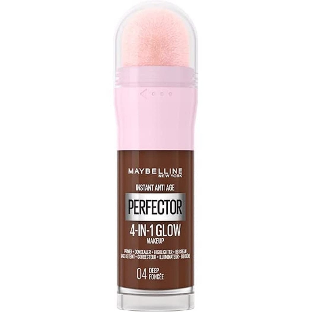 image:imageMaybelline New York 4in1 Make Up mit Concealer BB Cream Highlighter und Primer fr einen perfekten Teint Foundation mit leichter Deckkraft Instant Perfector Glow Nr 01 Light 20 ml04 Deep