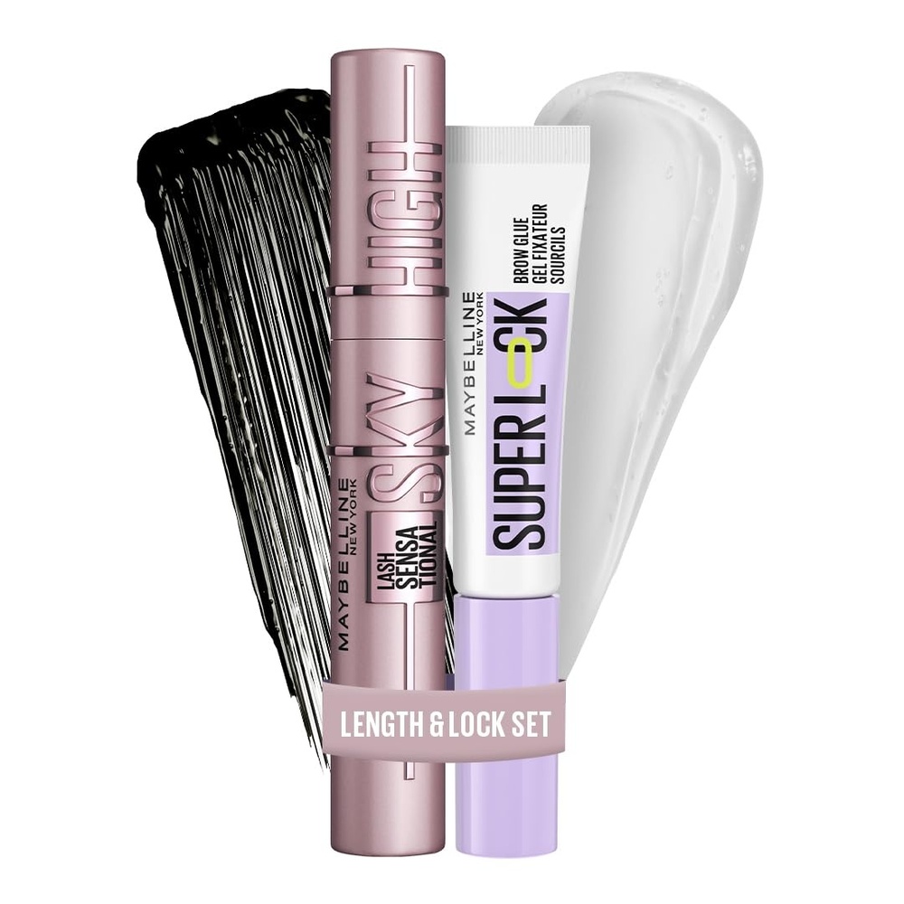 image:imageMaybelline New York AugenMakeup Set Sky High Mascara fr extreme Lnge und Volumen amp Super Lock Brow Glue Augenbrauengel fr 24H starken Halt mit Bambusextrakt Transparent amp Schwarz 2teilig