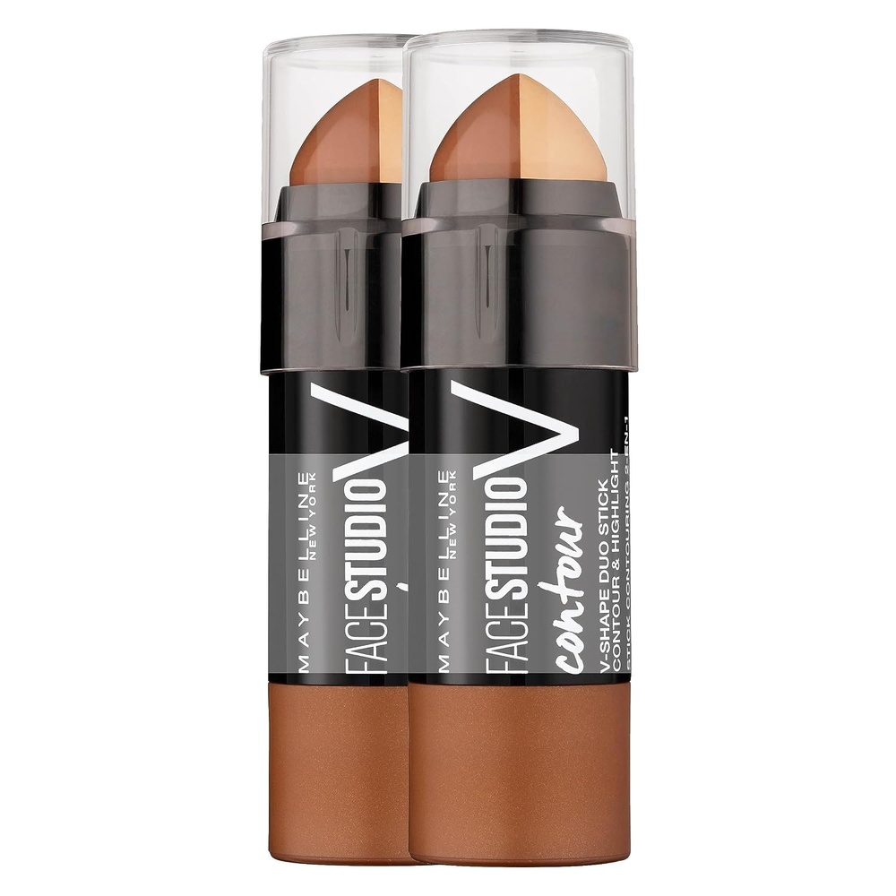 image:imageMaybelline New York Doppelpack Konturstift mit Highlighter und Bronzer zum Betonen der Gesichtszge Face Studio Contour DuoStick Medium 2 Stck