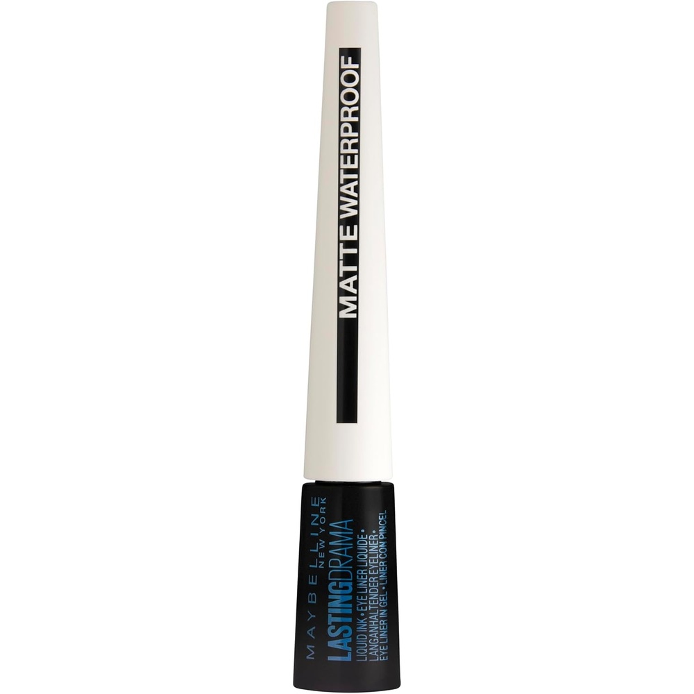 image:imageMaybelline New York Flssiger Eyeliner Wasserfest wischfest und langanhaltend Lasting Drama Liquid Ink Matte Eyeliner 12 Black 25 mlBlack