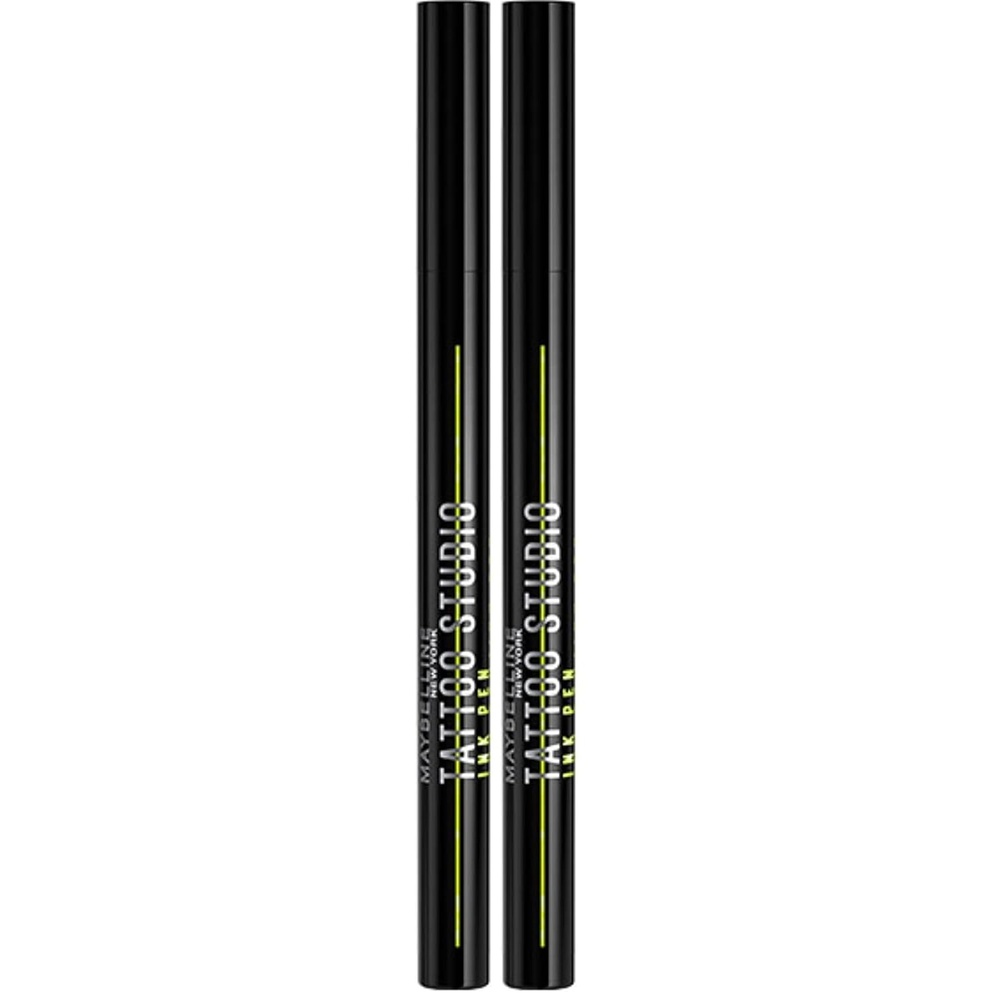 image:imageMaybelline New York Flssiger Eyeliner Wasserfest wischfest und langanhaltend Vegan Tattoo Liner Ink Eyeliner Black 1 ml Packung mit 21 ml 2er Pack