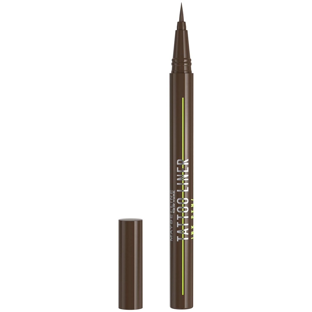image:imageMaybelline New York Flssiger Eyeliner Wasserfest wischfest und langanhaltend Vegan Tattoo Liner Ink Eyeliner Nr 882 Pitch Brown Braun 1 mlBrown
