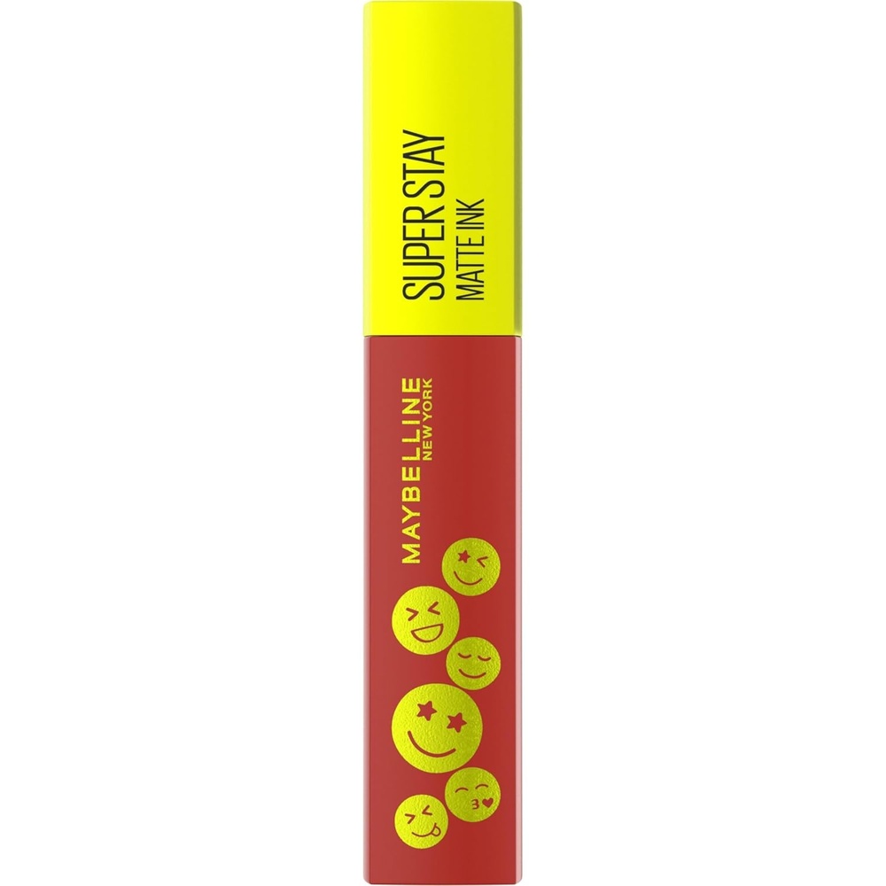 image:imageMaybelline New York Flssiger Lippenstift mit mattem Finish 16h Halt ohne Abfrben Vegane Formel Super Stay Matte Ink Moodmaker Nr 445 Energizer 5mlrot