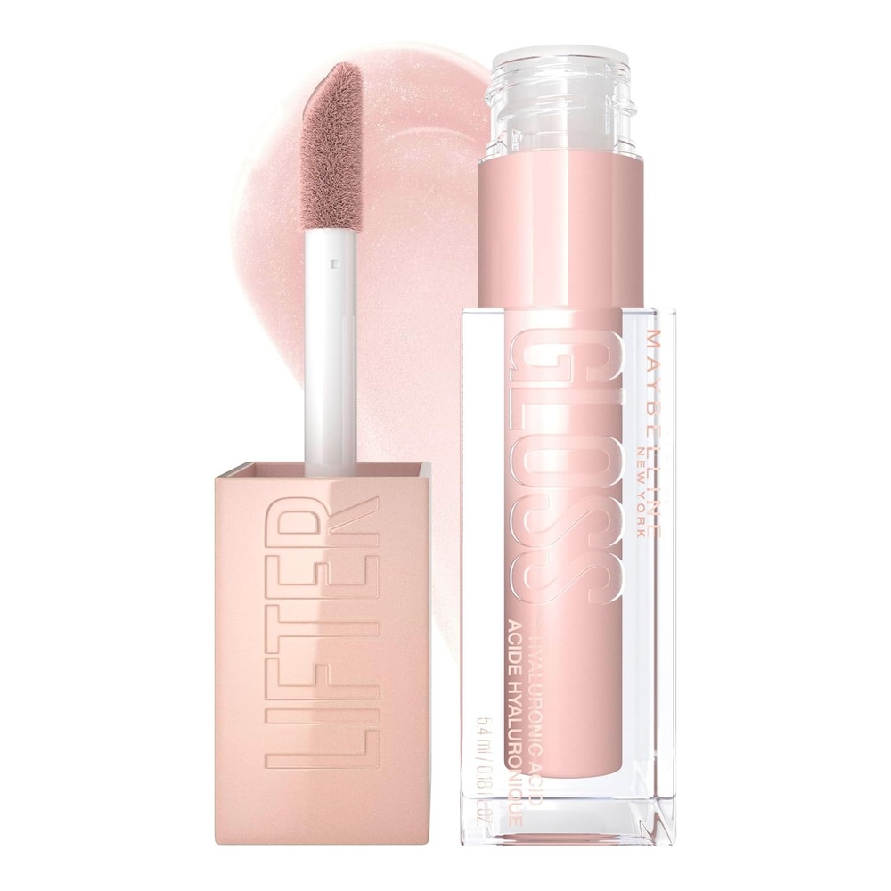 image:imageMaybelline New York Glnzender Lipgloss fr voller wirkende Lippen Feuchtigkeitsspendend Mit Hyaluronsure Lifter Gloss Farbe Nr 002 Ice Nude 1 x 54 mlIce