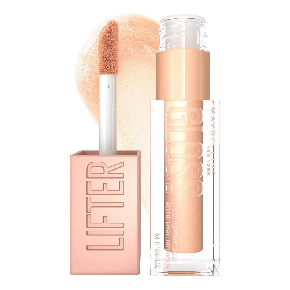 image:imageMaybelline New York Glnzender Lipgloss fr voller wirkende Lippen Feuchtigkeitsspendend Mit Hyaluronsure Lifter Gloss Farbe Nr 002 Ice Nude 1 x 54 mlSun