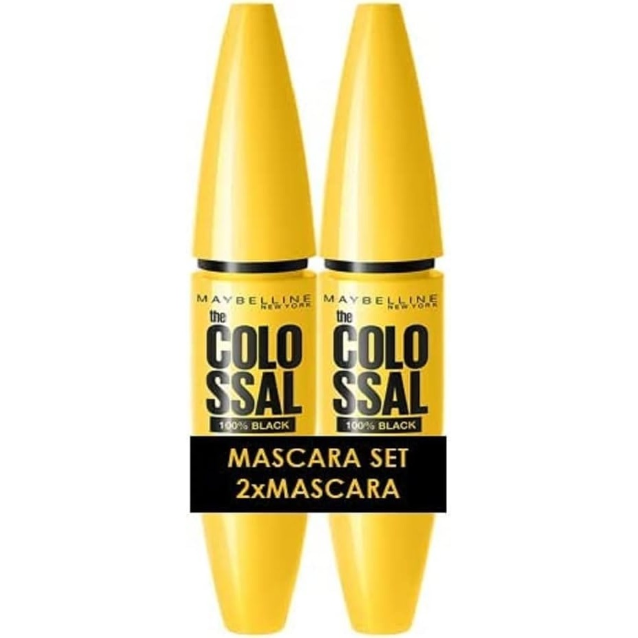 image:imageMaybelline New York Schwarze Wimperntusche mit Collagen fr voluminse Wimpern in nur einem Auftrag VolumExpress The Colossal Mascara 100 Black 1 x 107 mlNr 01 Black