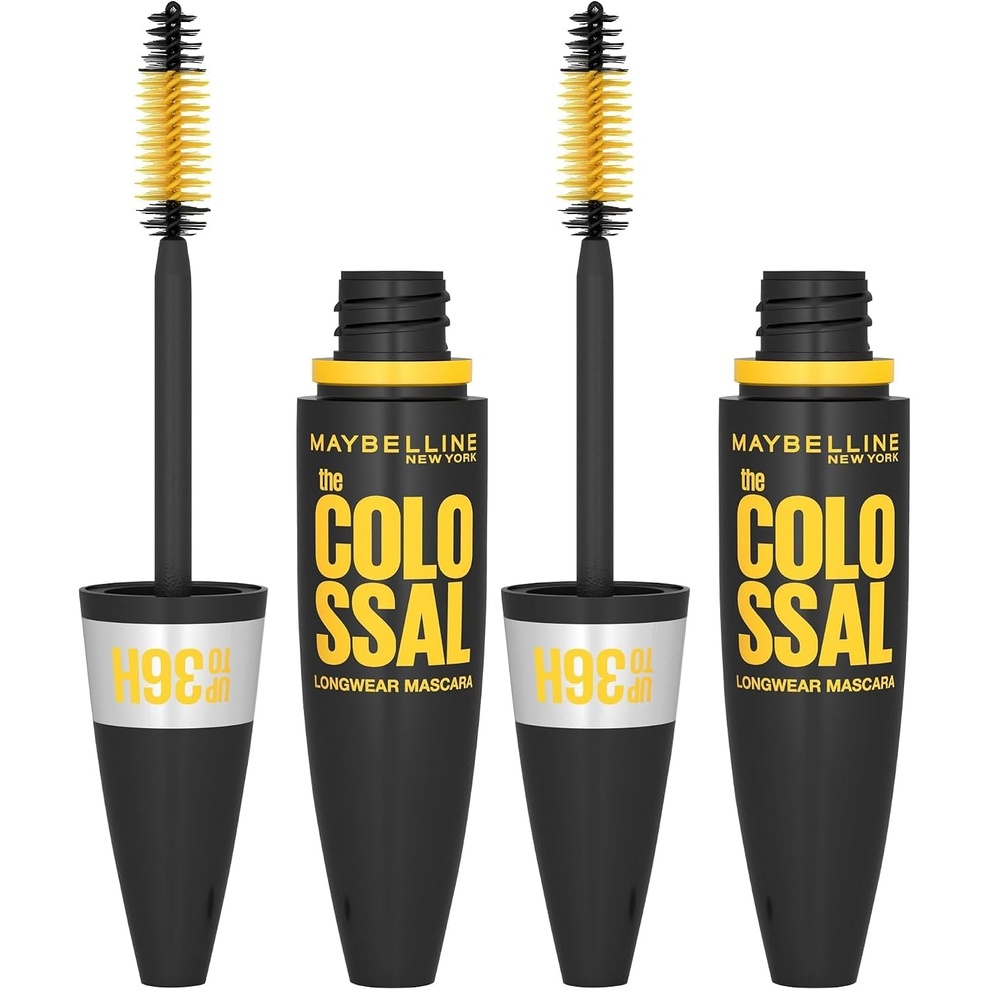 image:imageMaybelline New York Wasserfeste Mascara fr Volumen Langanhaltende schwarze Wimperntusche The Colossal 36H Nr 1 Very Black 1 x 10 ml10 ml 2er Pack