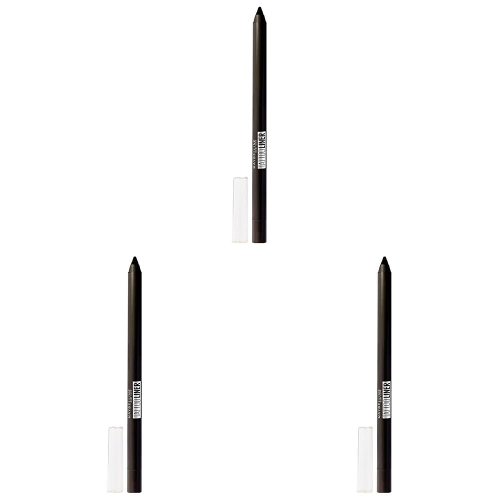 image:imageMaybelline New York Wasserfester Eyeliner mit wischfester farbintensiver GelTextur Tattoo Liner Gel Pencil Nr 900 Deep Onyx Schwarz 1 Stck1 stck 3er Pack