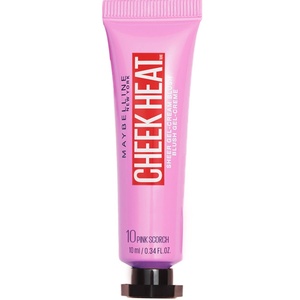 MAYBELLINE Cheek Heat Blush, Rouge, Gel-Formel, wasserbasierte Farbpigmente, glossyglänzendes Finish, 20 Rose Flash, 10 ml (1er Pack)(Rosa)