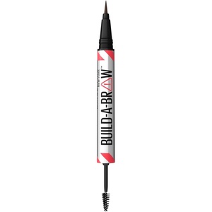 Maybelline New York 2in1 Augenbrauenstift mit Gel für volle und definierte Augenbrauen, Bis zu 24 Stunden Halt, Kein Verwischen, Build-A-Brow, Vegane Formel, Nr. 260 Deep Brown(260 Deep Brown)