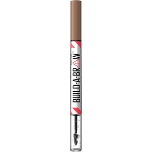 Maybelline New York 2in1 Augenbrauenstift mit Gel für volle und definierte Augenbrauen, Bis zu 24 Stunden Halt, Kein Verwischen, Build-A-Brow, Vegane Formel, Nr. 262 Black Brown(Soft Brown)